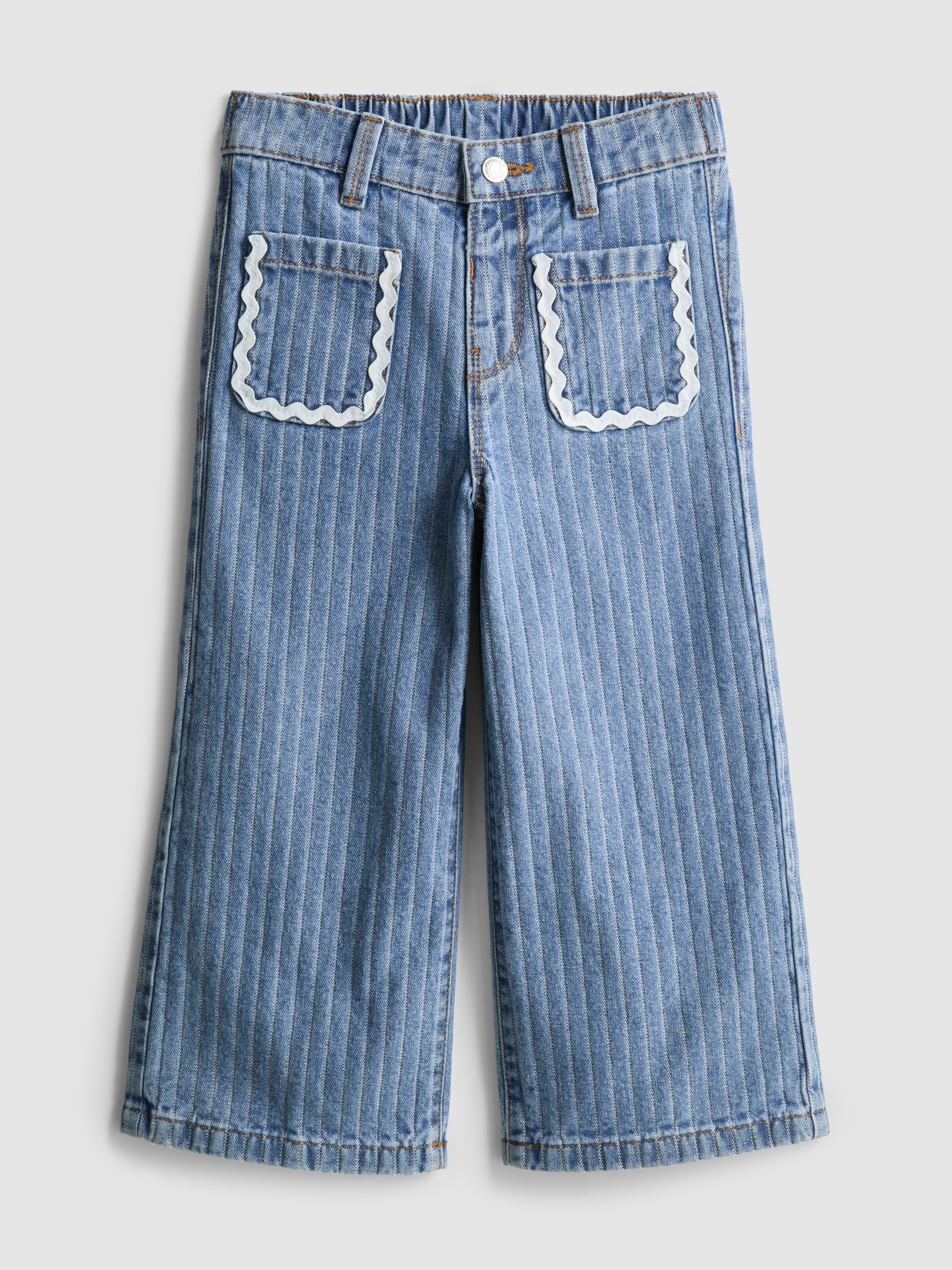 1.5-8yrs | Stripe Ric Rac Jeans
