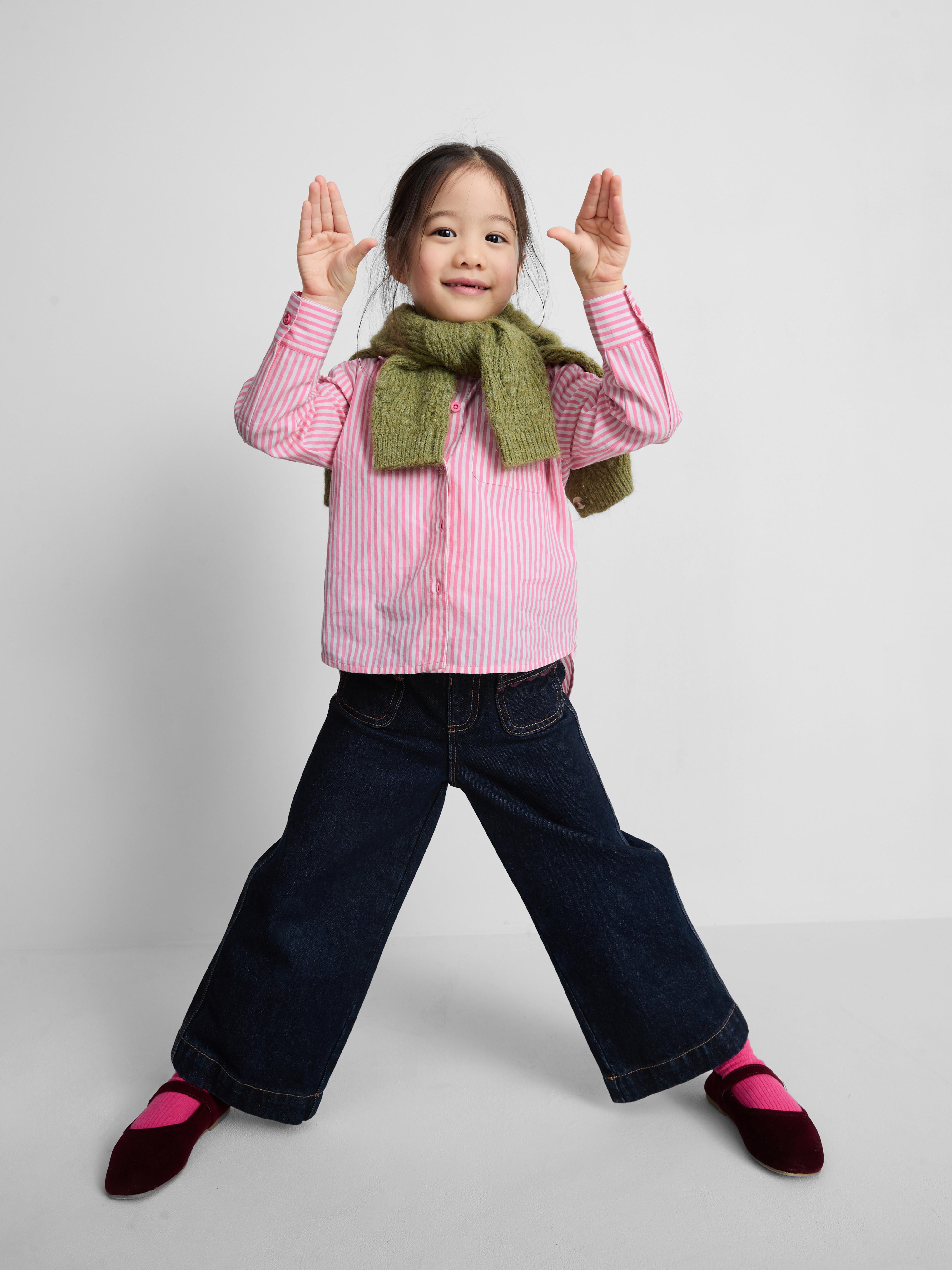 Girls Pink 1.5-8yrs | Tank and Striped Button-Down Set