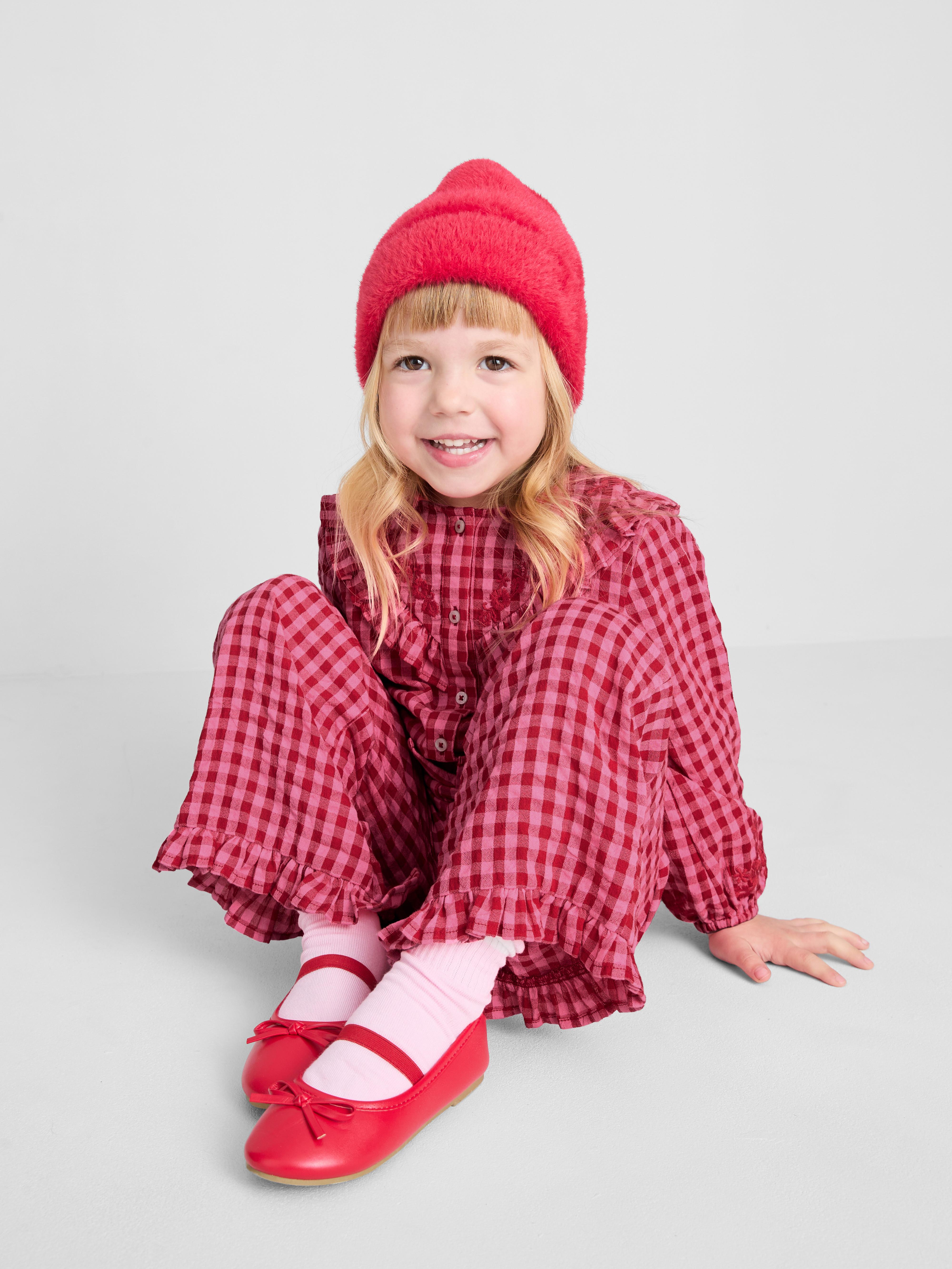 1.5-8yrs | Gingham Check Embroidered Blouse