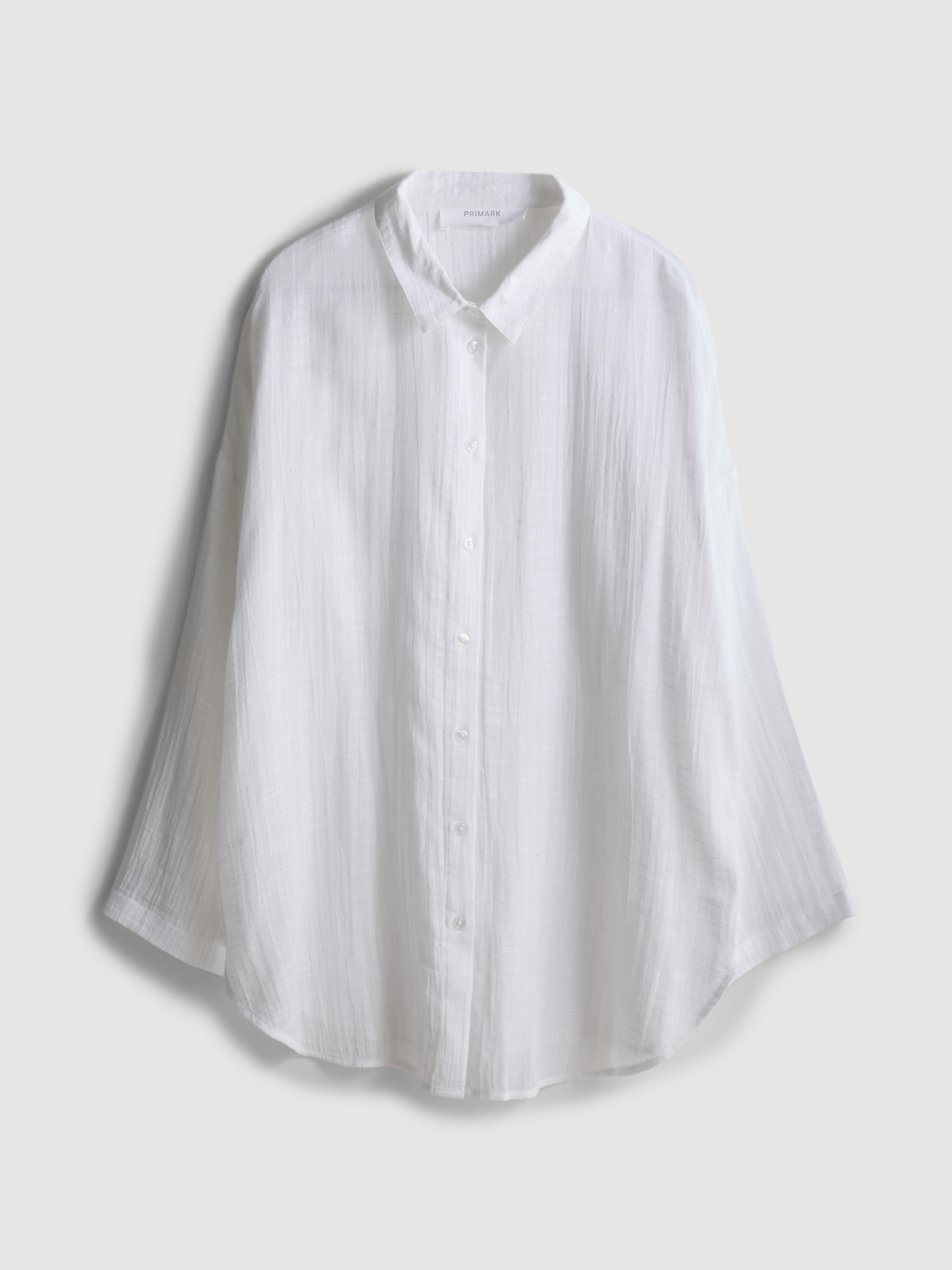Women's White Button-Down Beach Shirt