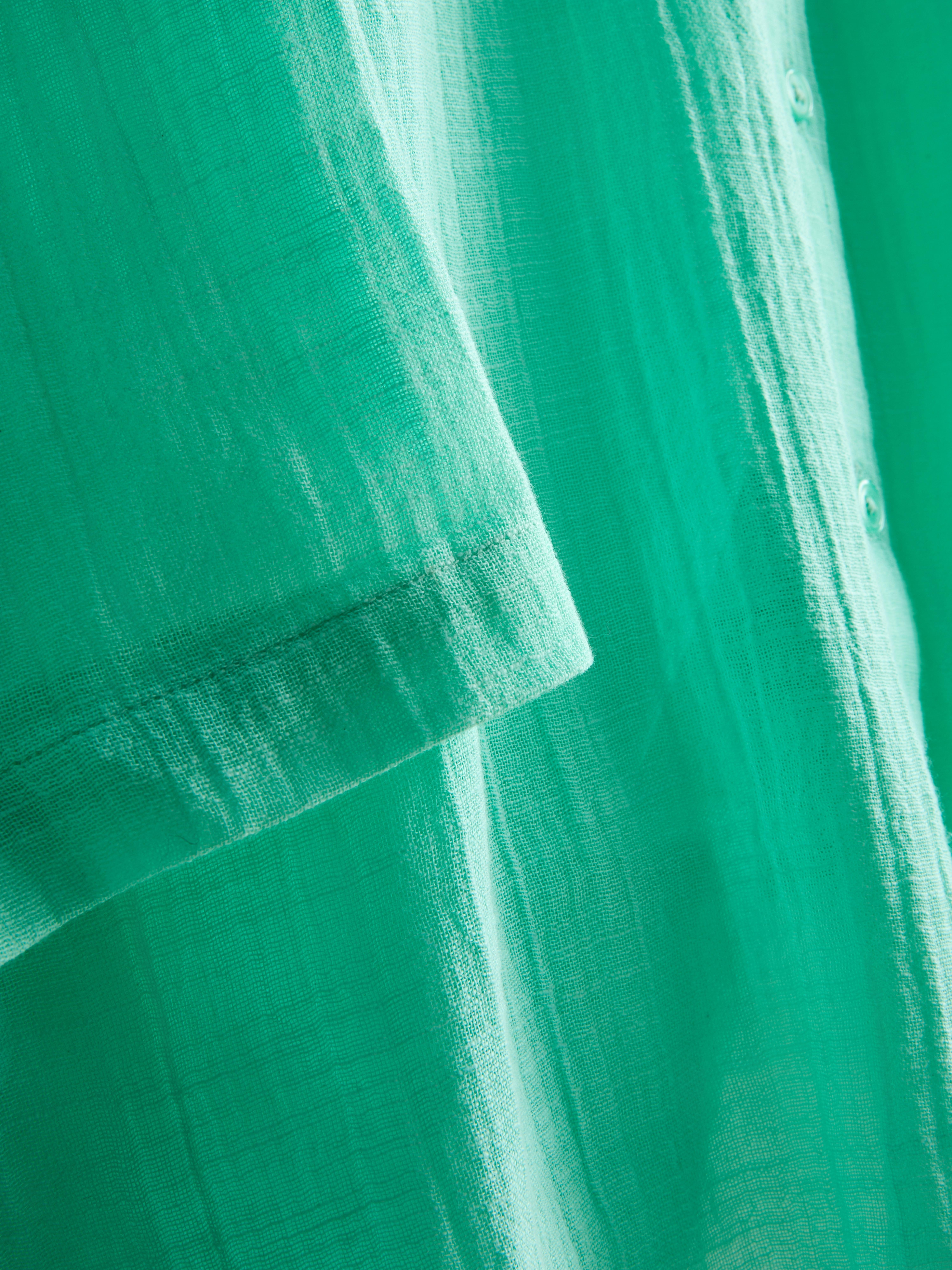 Women's Mint Button-Down Beach Shirt