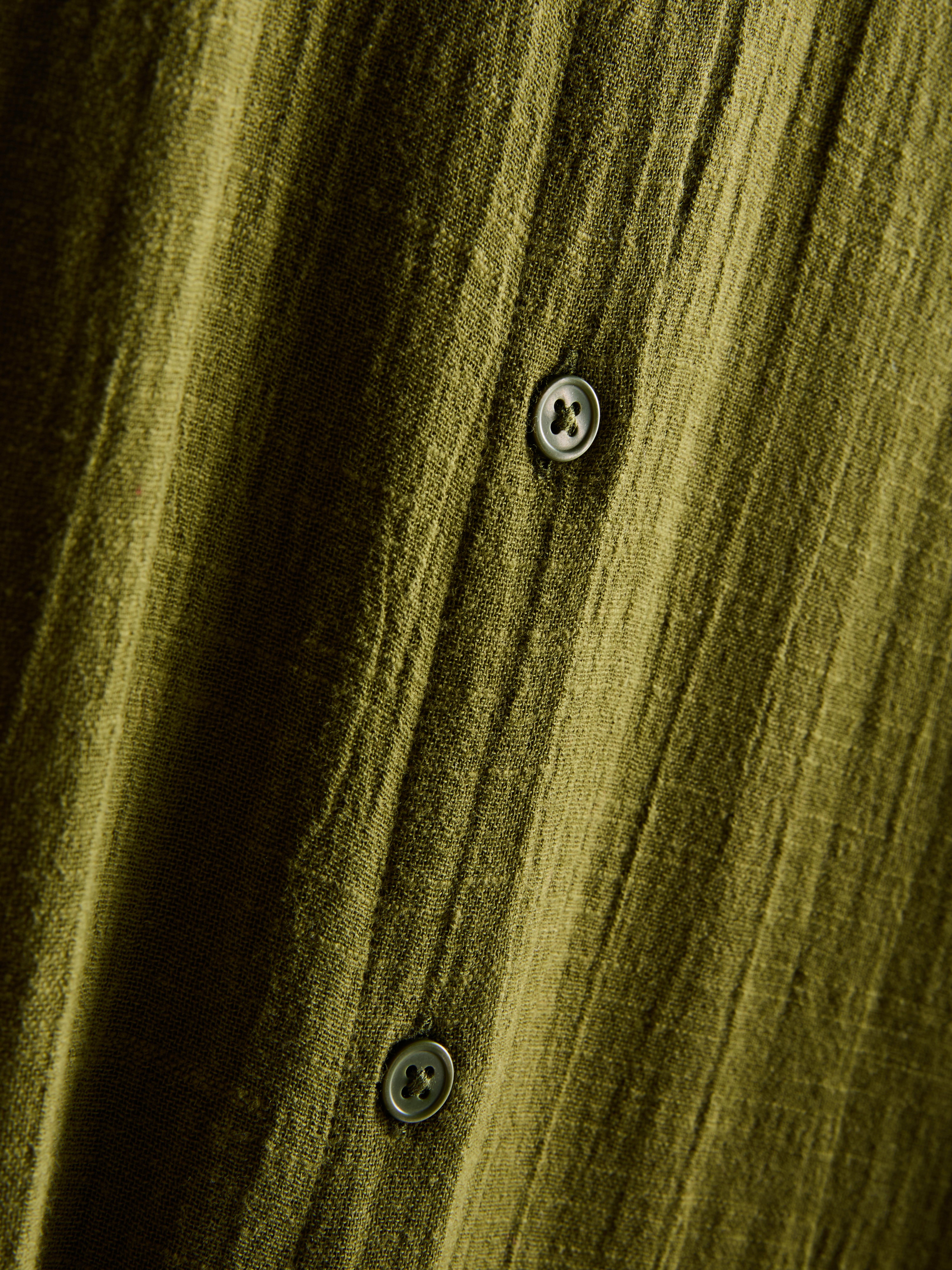 Women's Olive Button-Down Beach Shirt