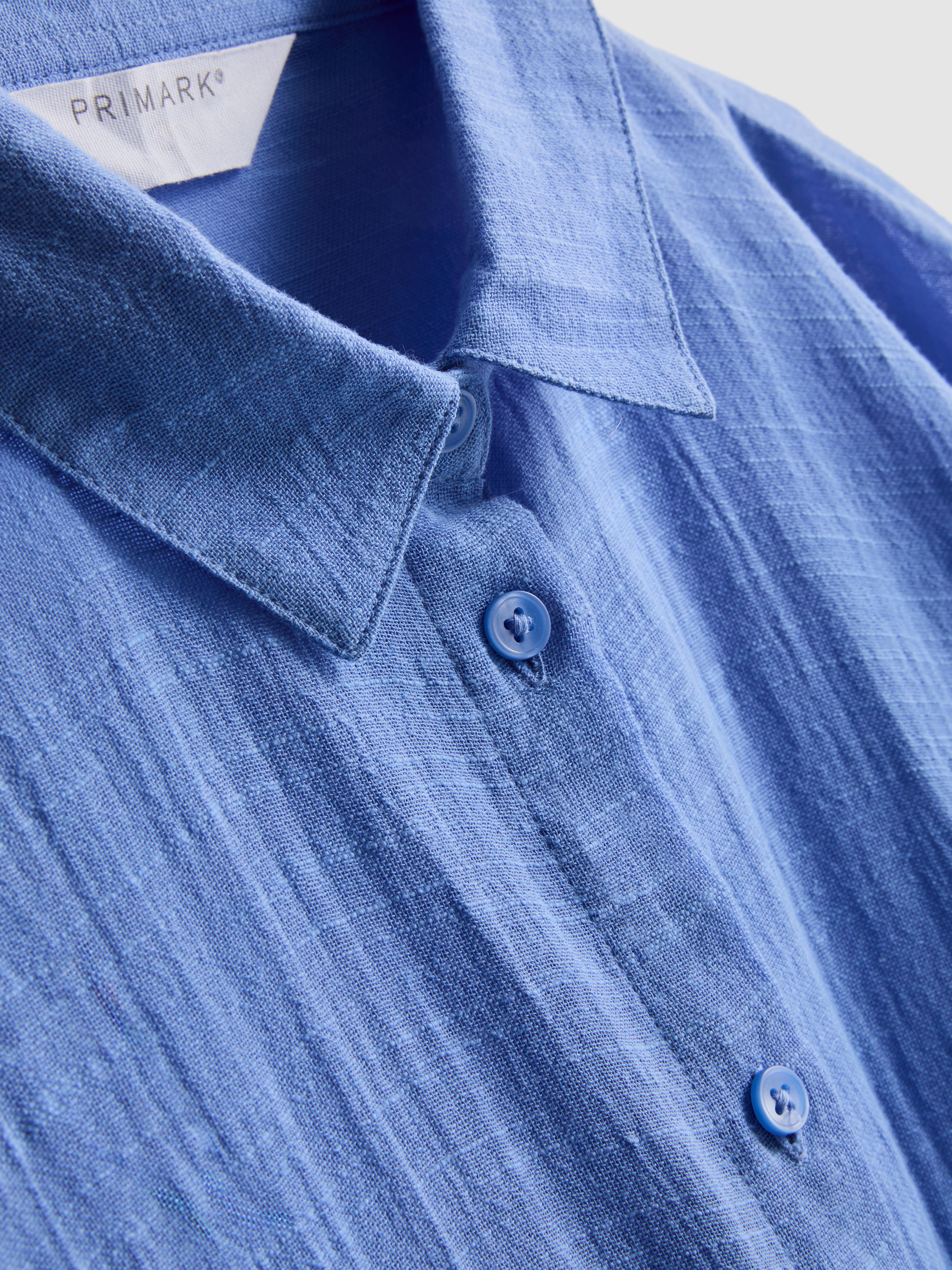 Women's Blue Button-Down Beach Shirt