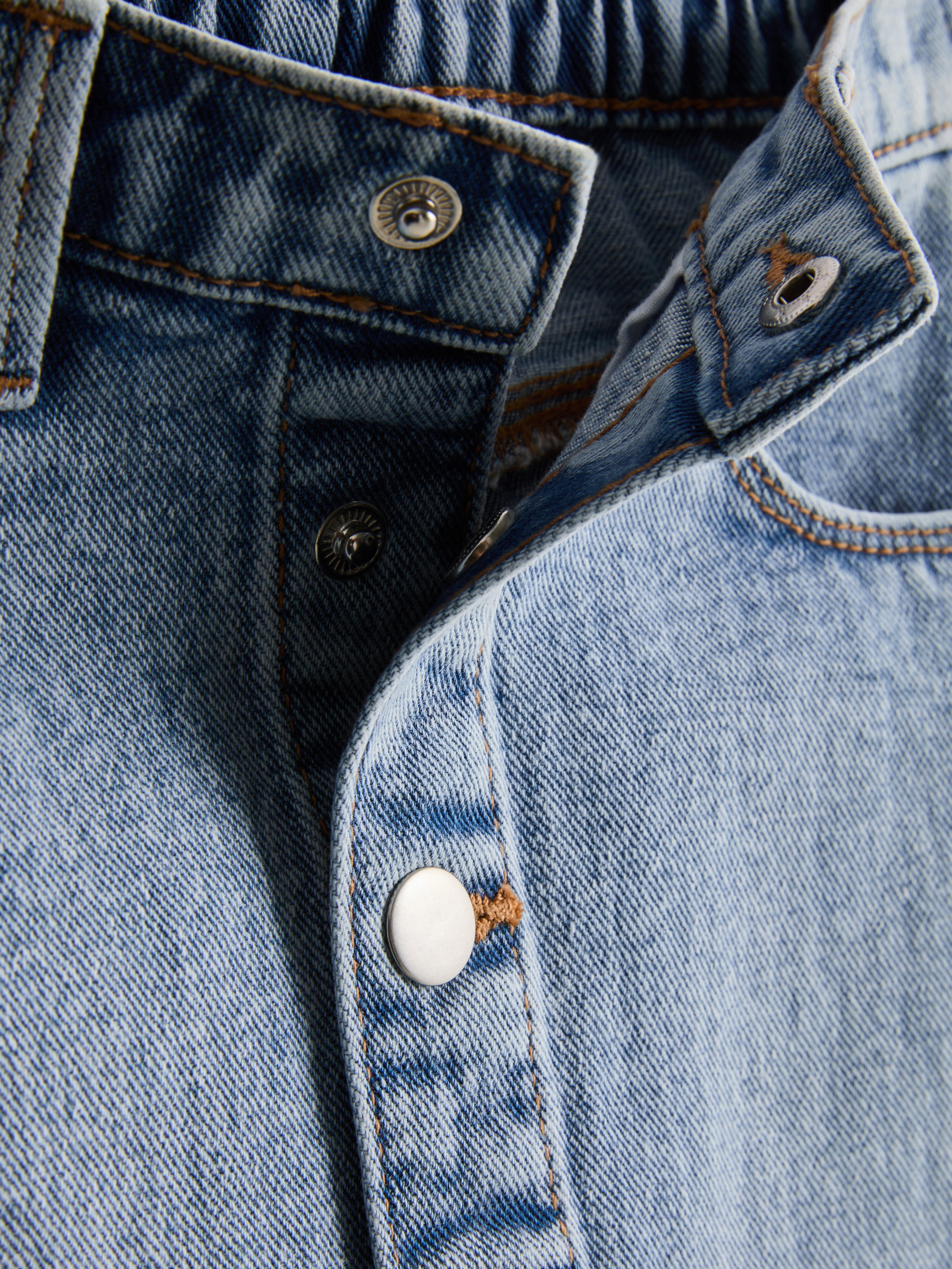 Girls Light Blue 1.5-8yrs | Snap-Closure Denim Skirt