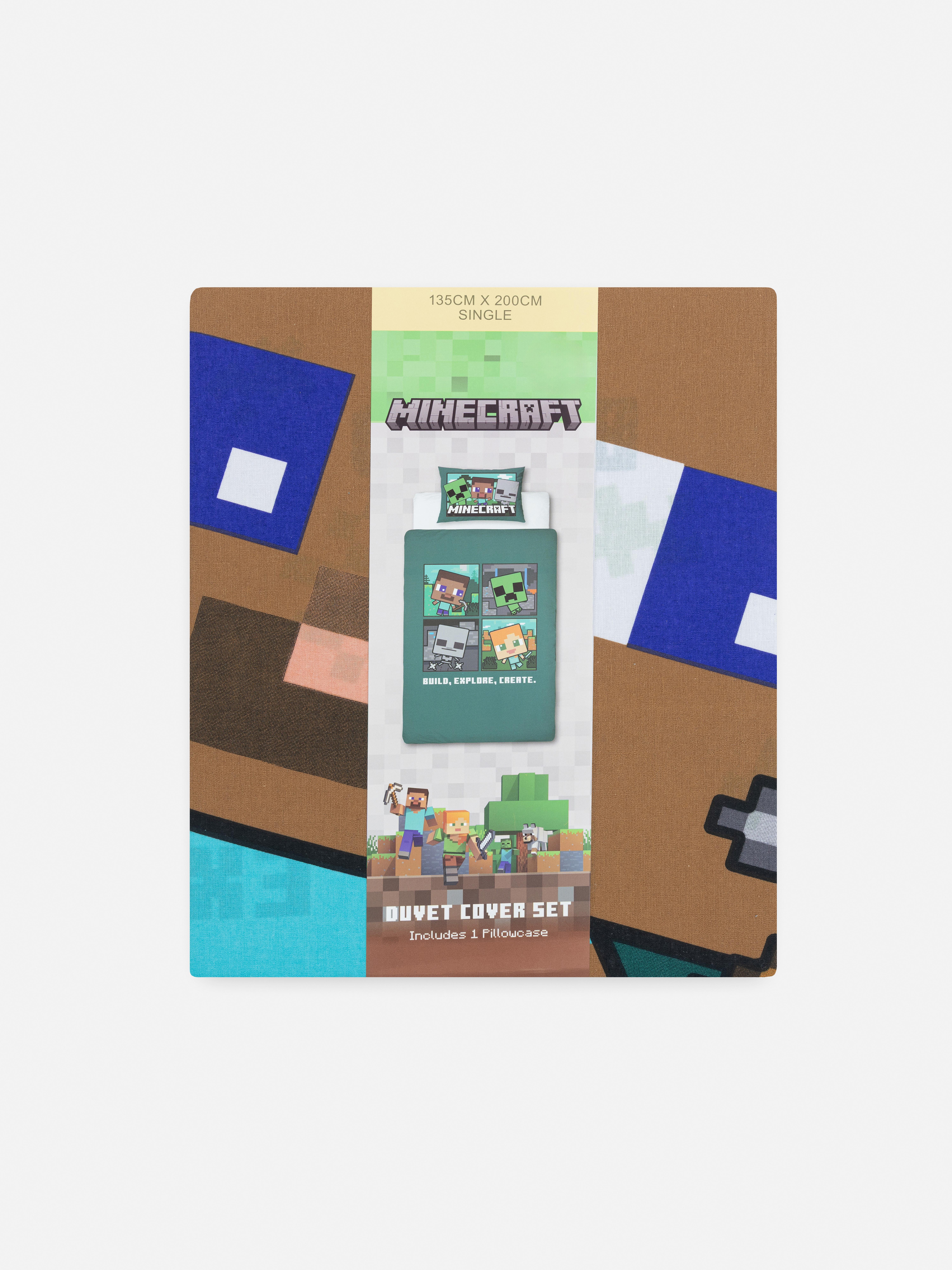 „Minecraft“ Bettwäscheset, Einzelbett