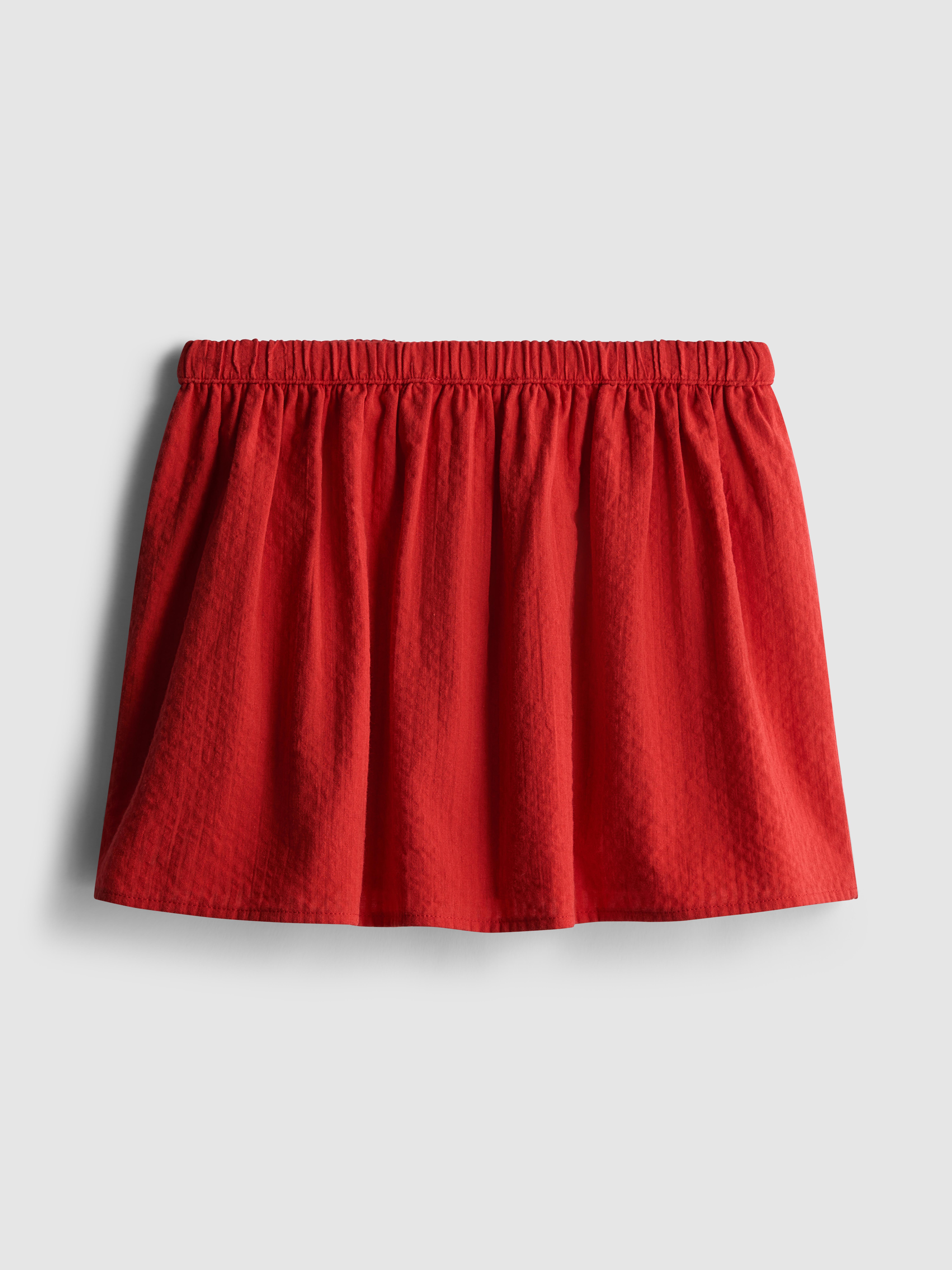 Girls Red 1.5-8yrs | Buttoned Skirt | Primark
