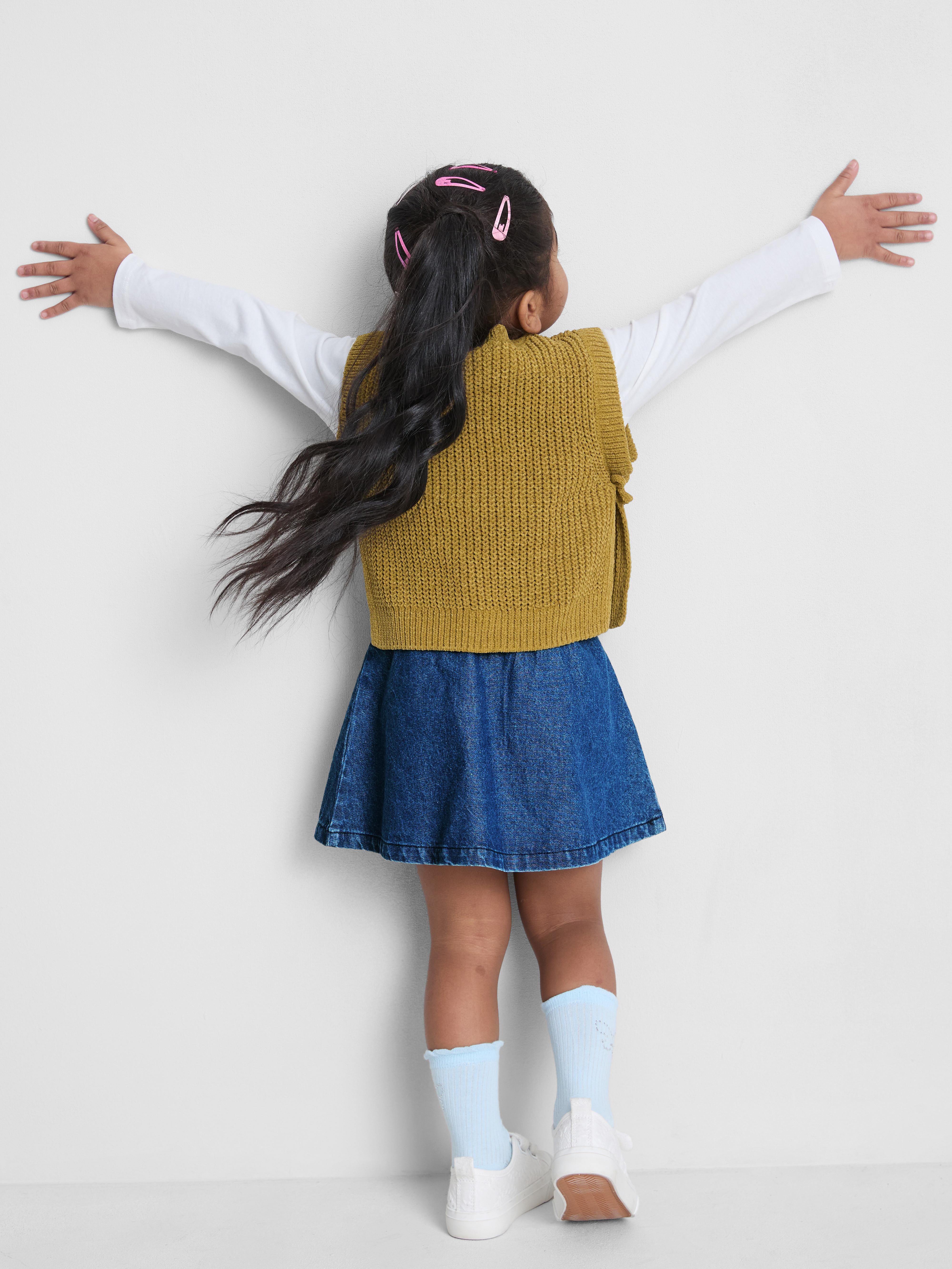 1.5-8yrs | Heart Pocket Denim Skirt