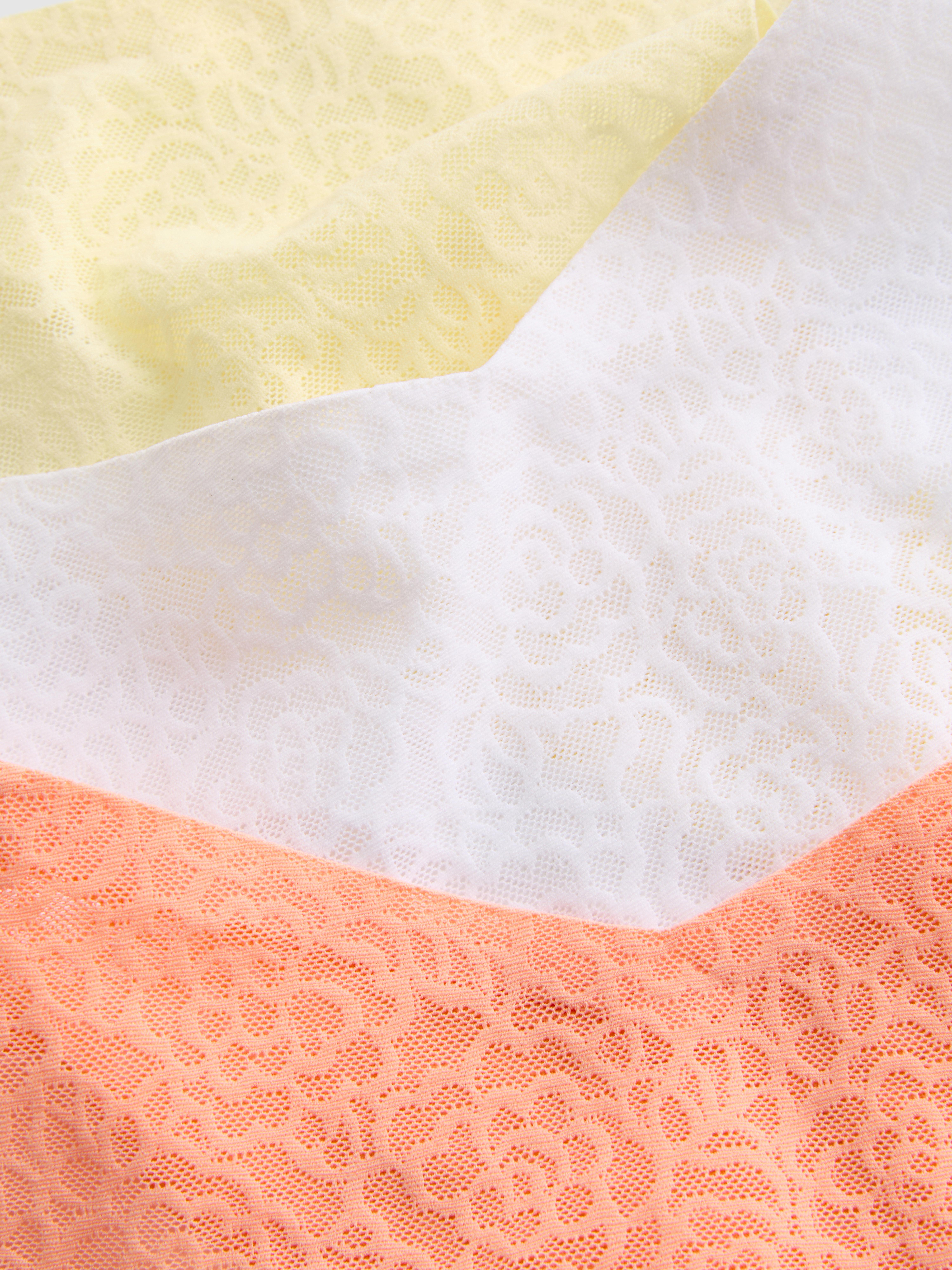 3pk Textured High Leg Thongs