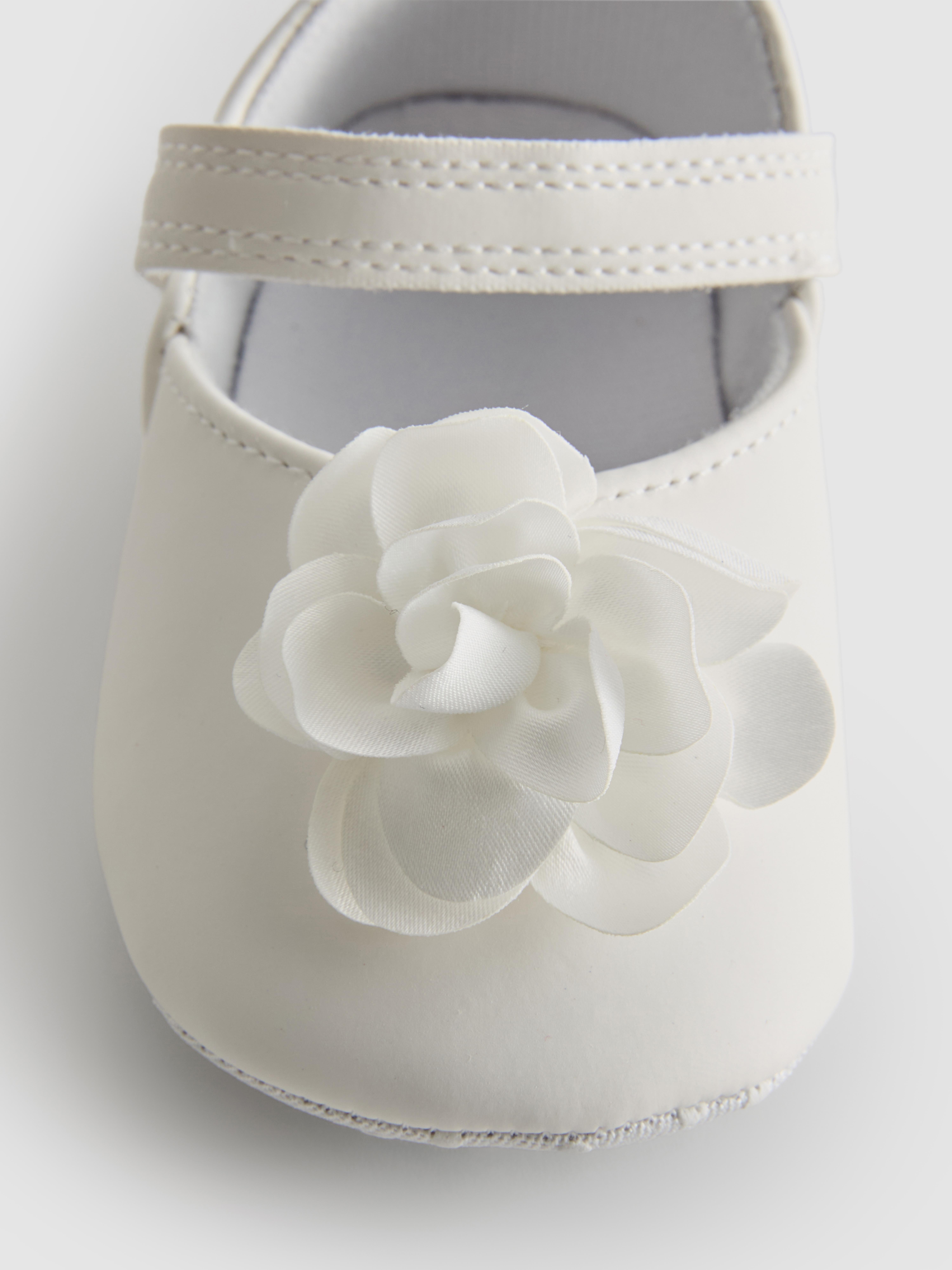 Baby Girls Ivory Floral Occasion Shoes