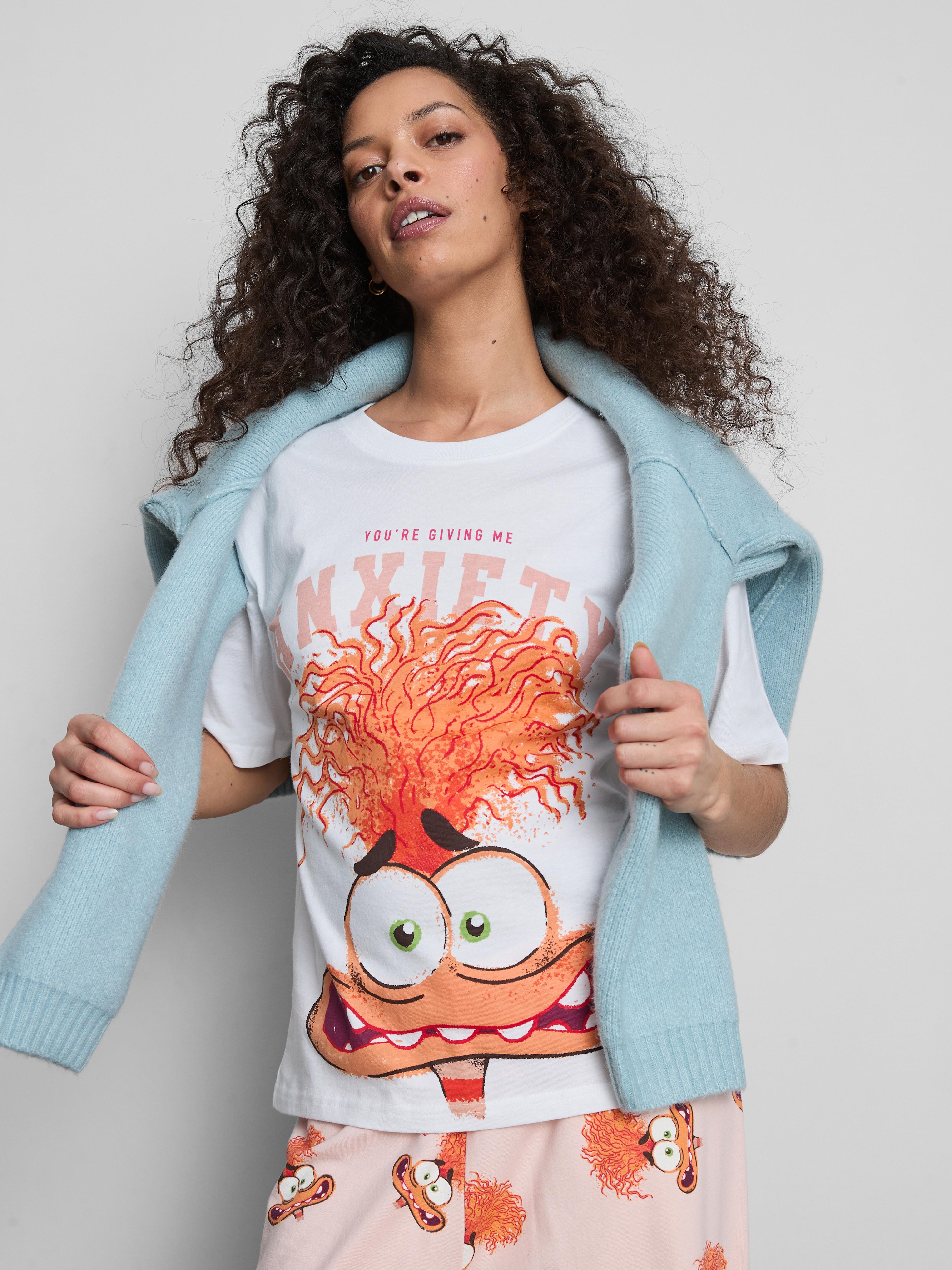Women's White Disney Pixar’s Inside Out 2 Pajama Top