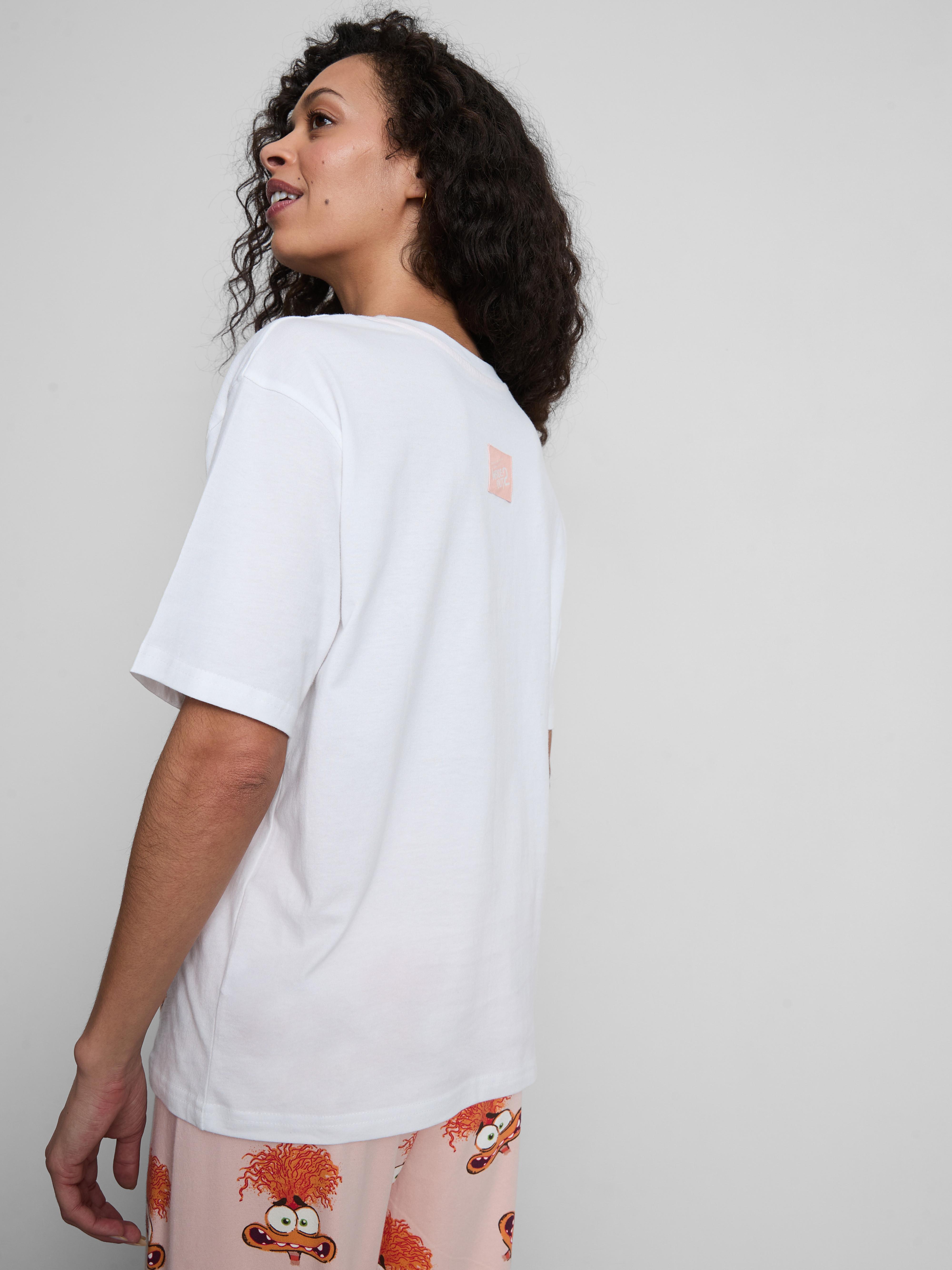 Women's White Disney Pixar’s Inside Out 2 Pajama Top