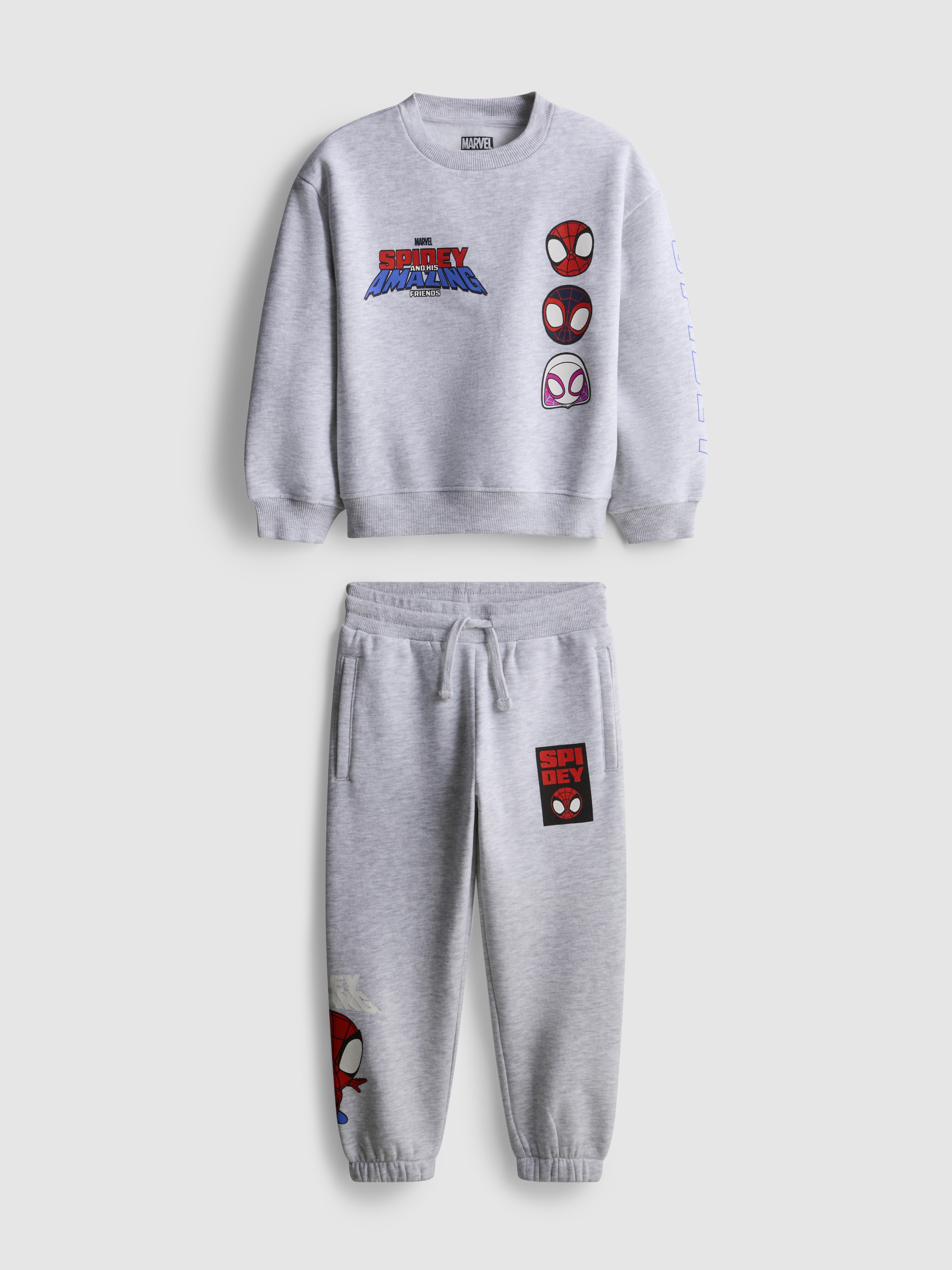 Boys Gray Heather 1.5-8yrs | MARVEL Spidey Sweatshirt and Joggers Set