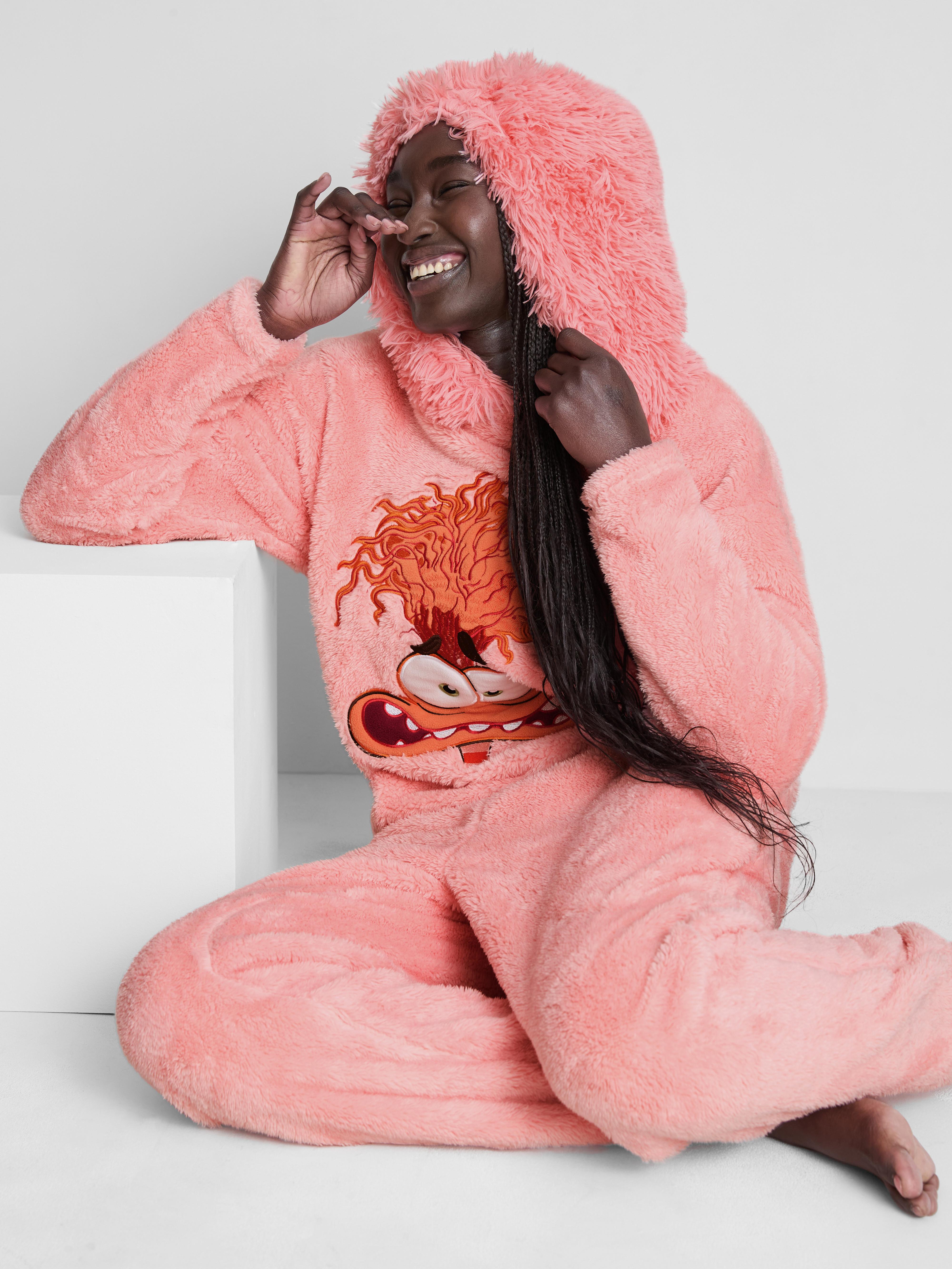 Women's Coral Disney Pixar’s Inside Out 2 Plush Pajamas