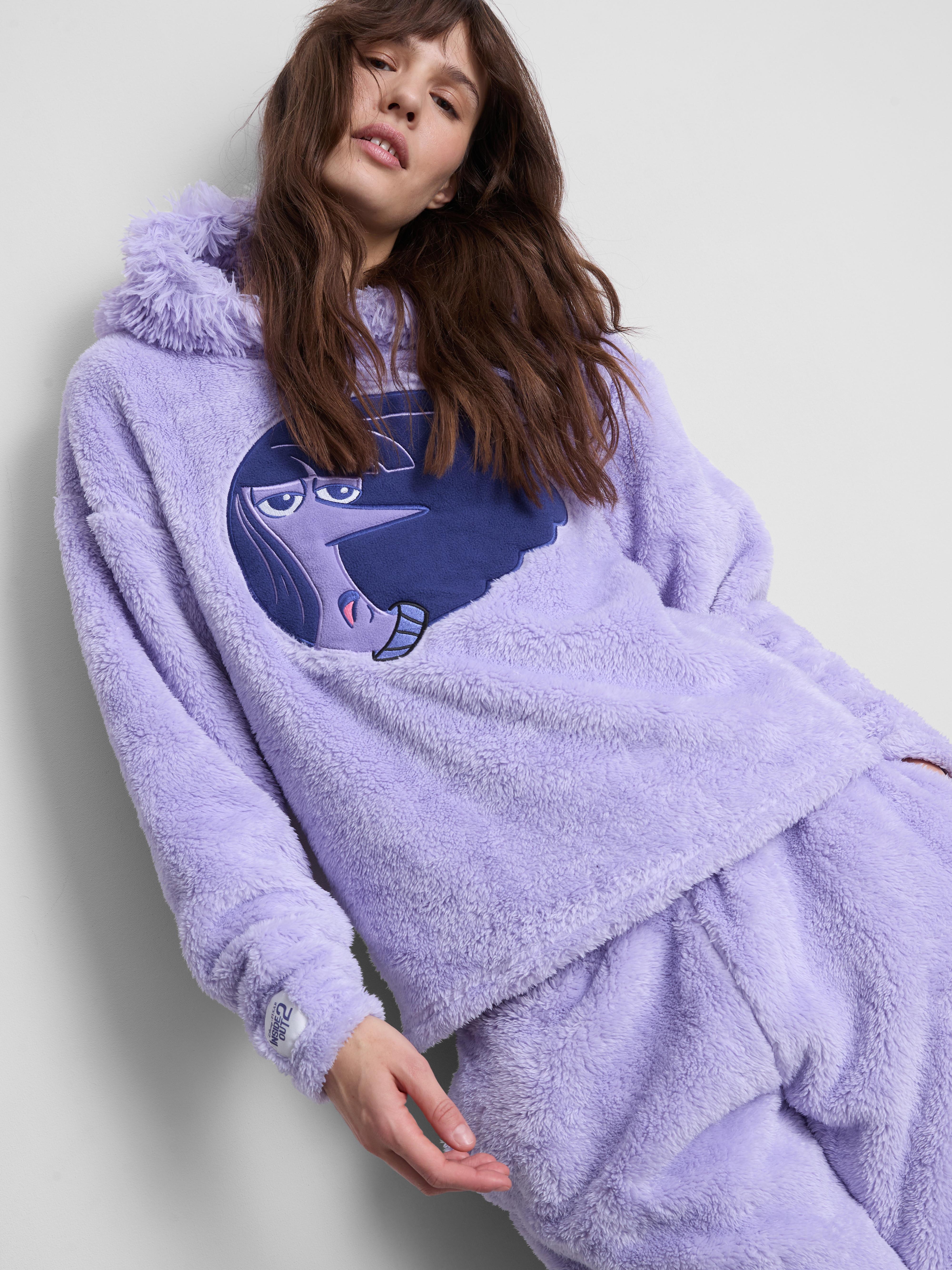 Women's Light Purple Disney Pixar’s Inside Out 2 Plush Pajamas
