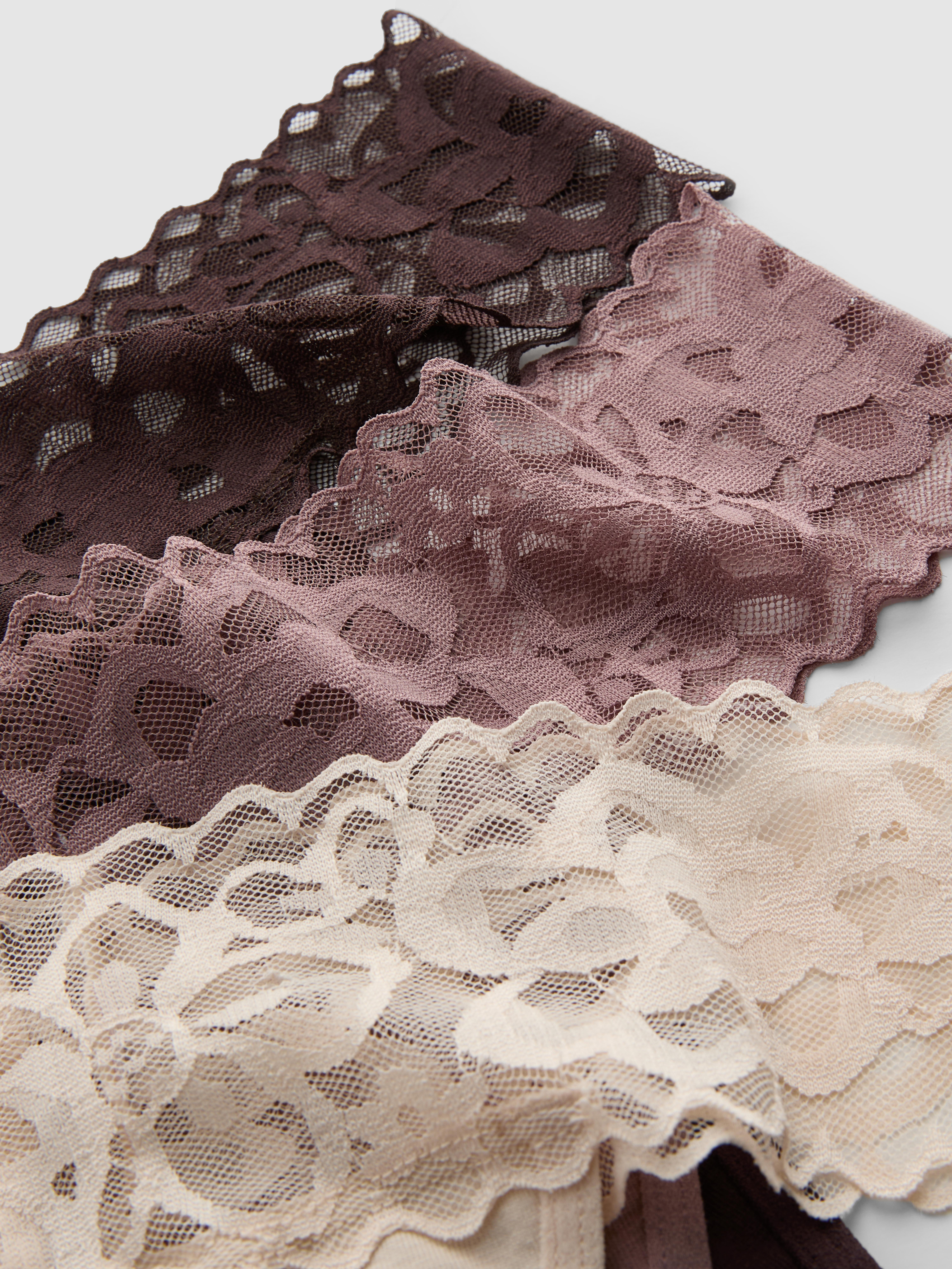 Nevtralne bombažne bandeau tangice, 3 kosi