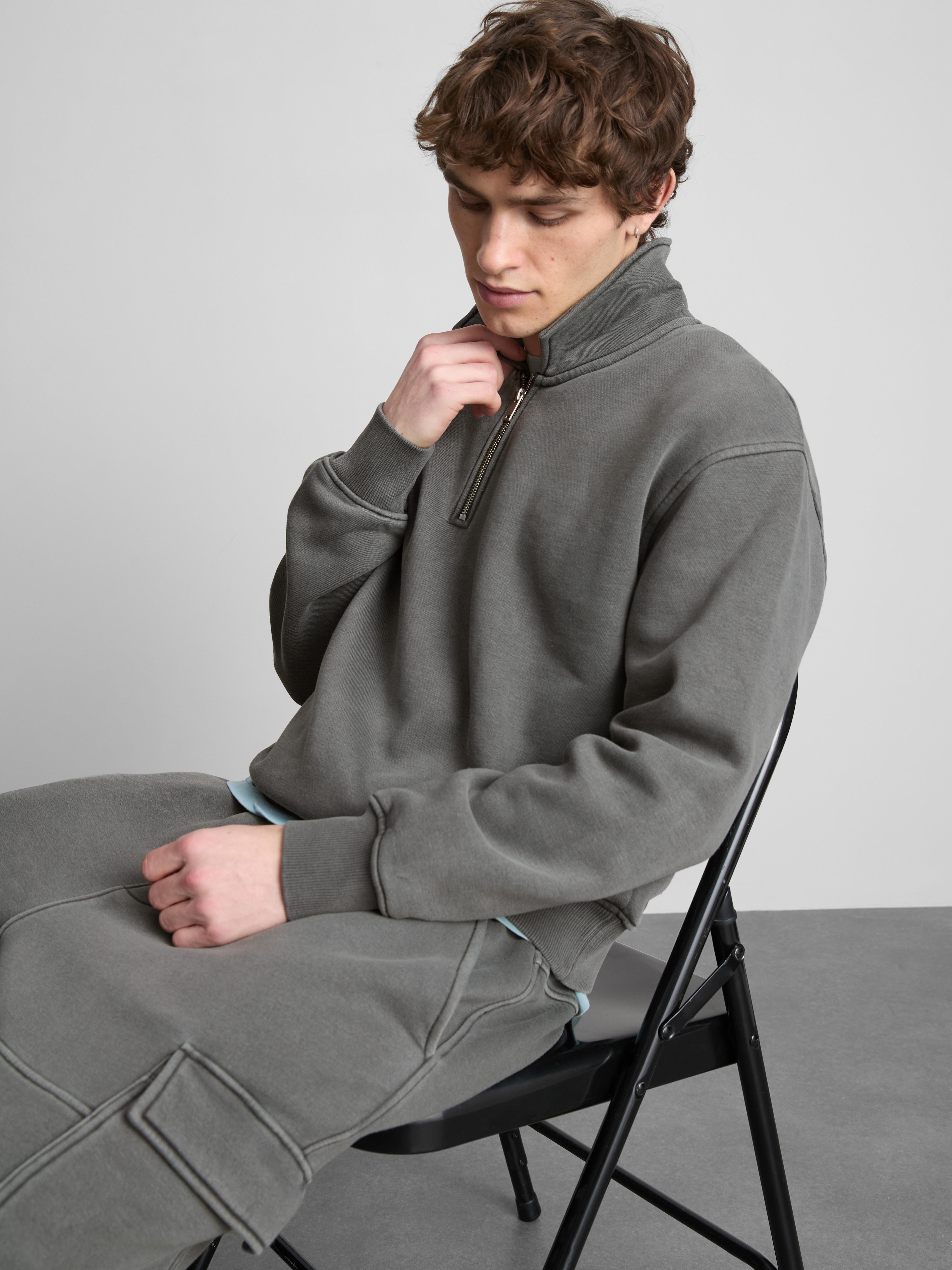 Camisola polo fecho correr 1/4