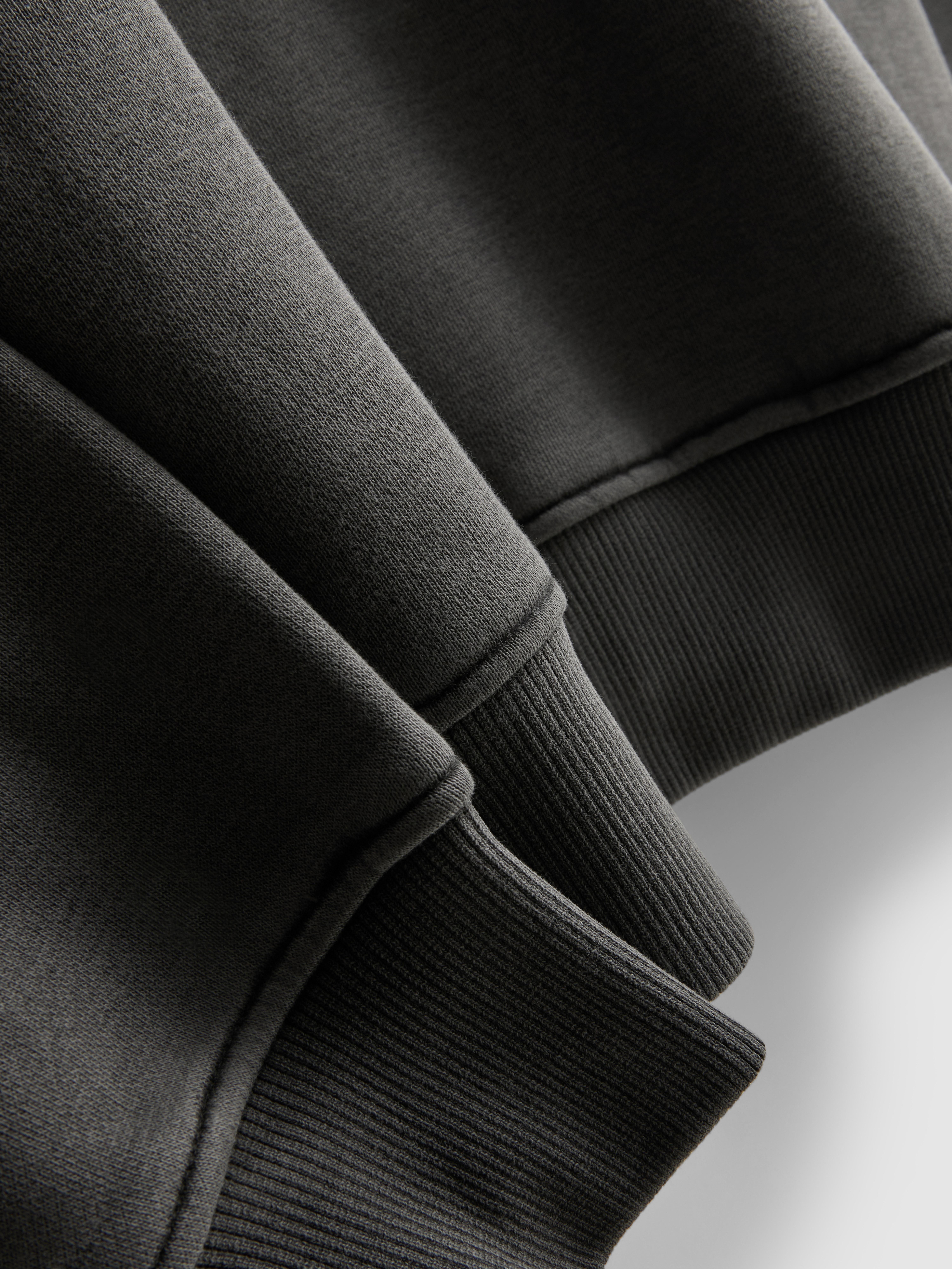 Men's Charcoal Quarter-Zip Polo Sweatshirt