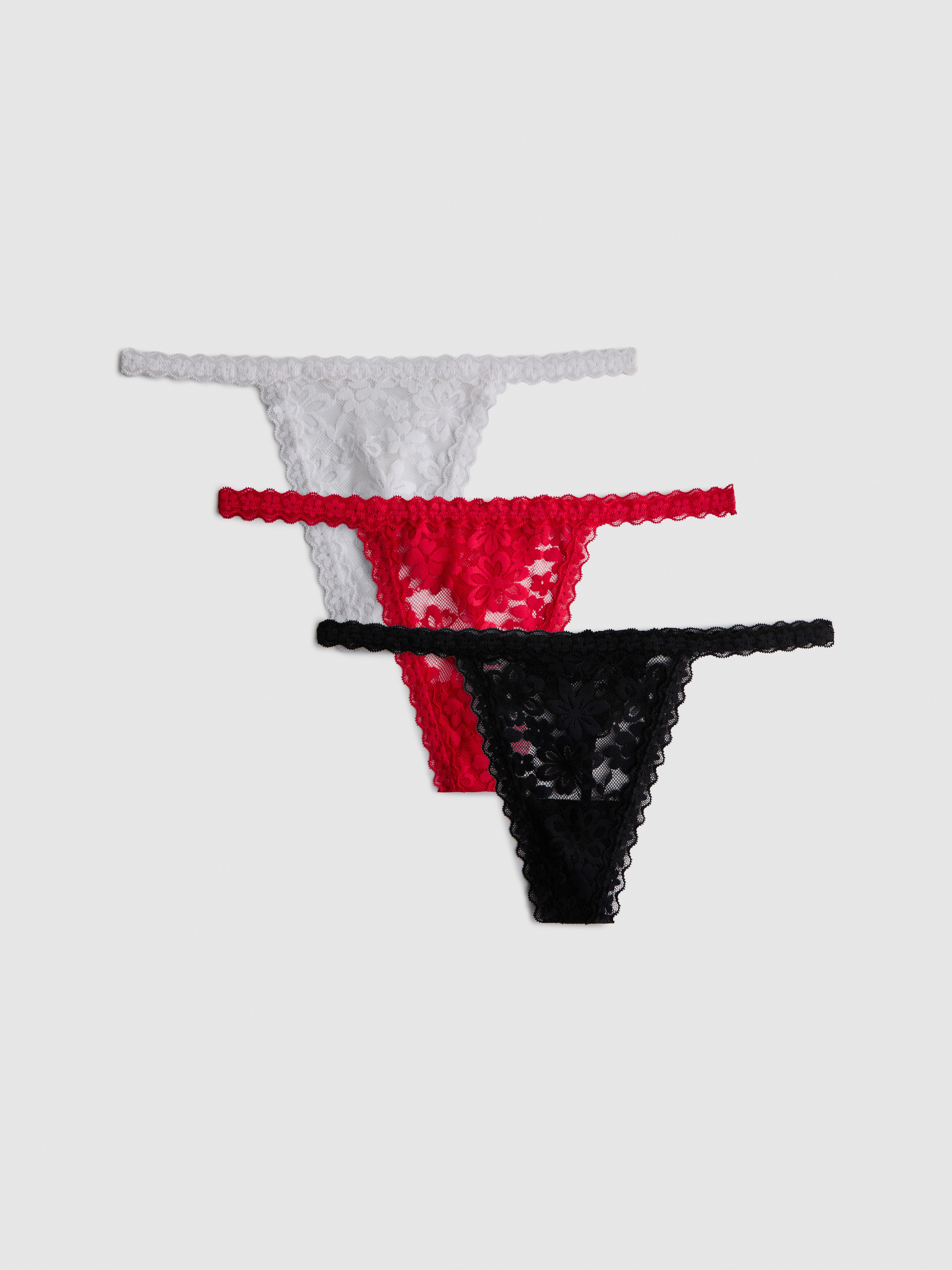 Spitzentangas, 3er-Pack