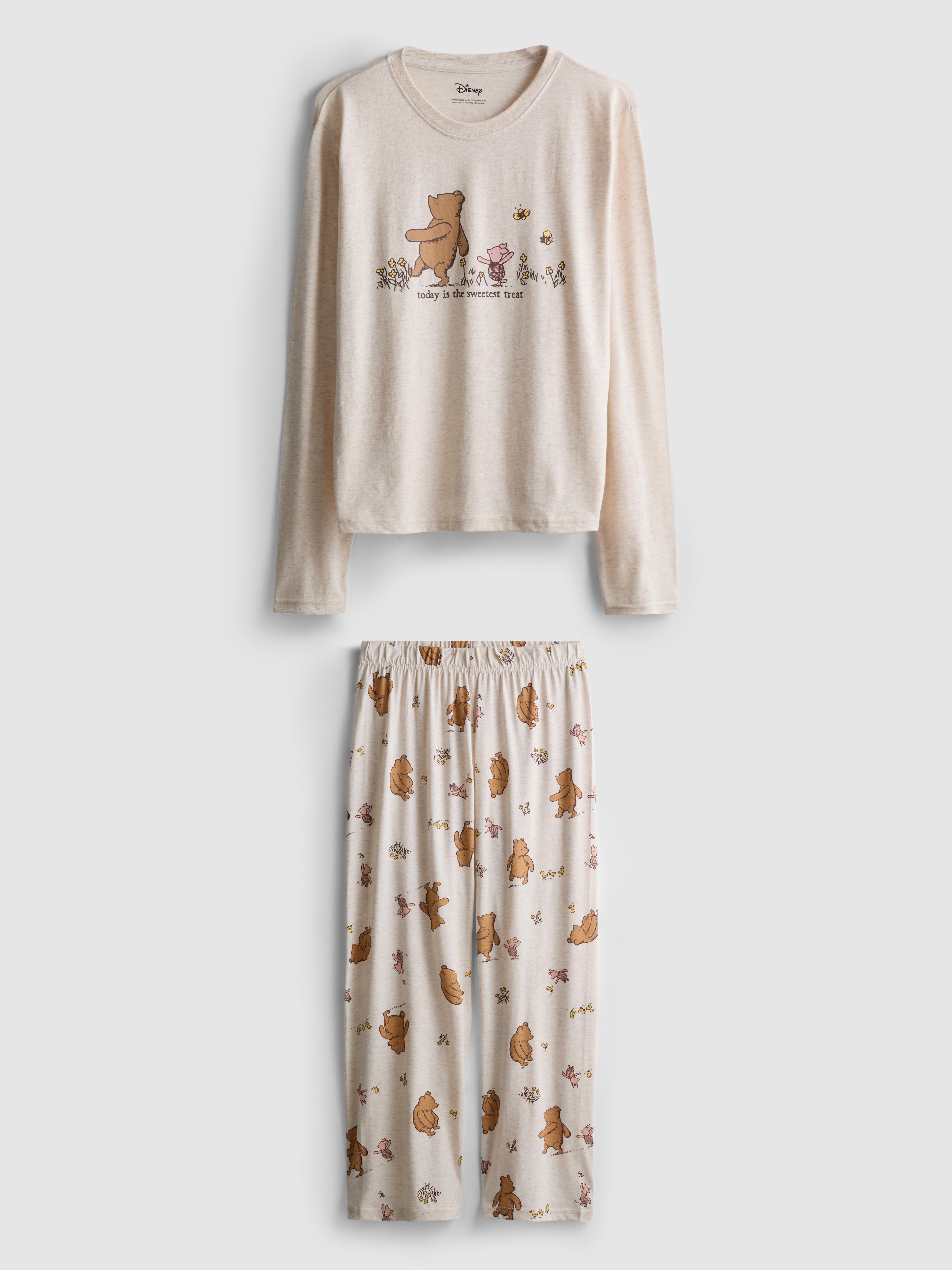 Women's Oatmeal Disney’s Winnie The Pooh Cotton Blend Pajamas