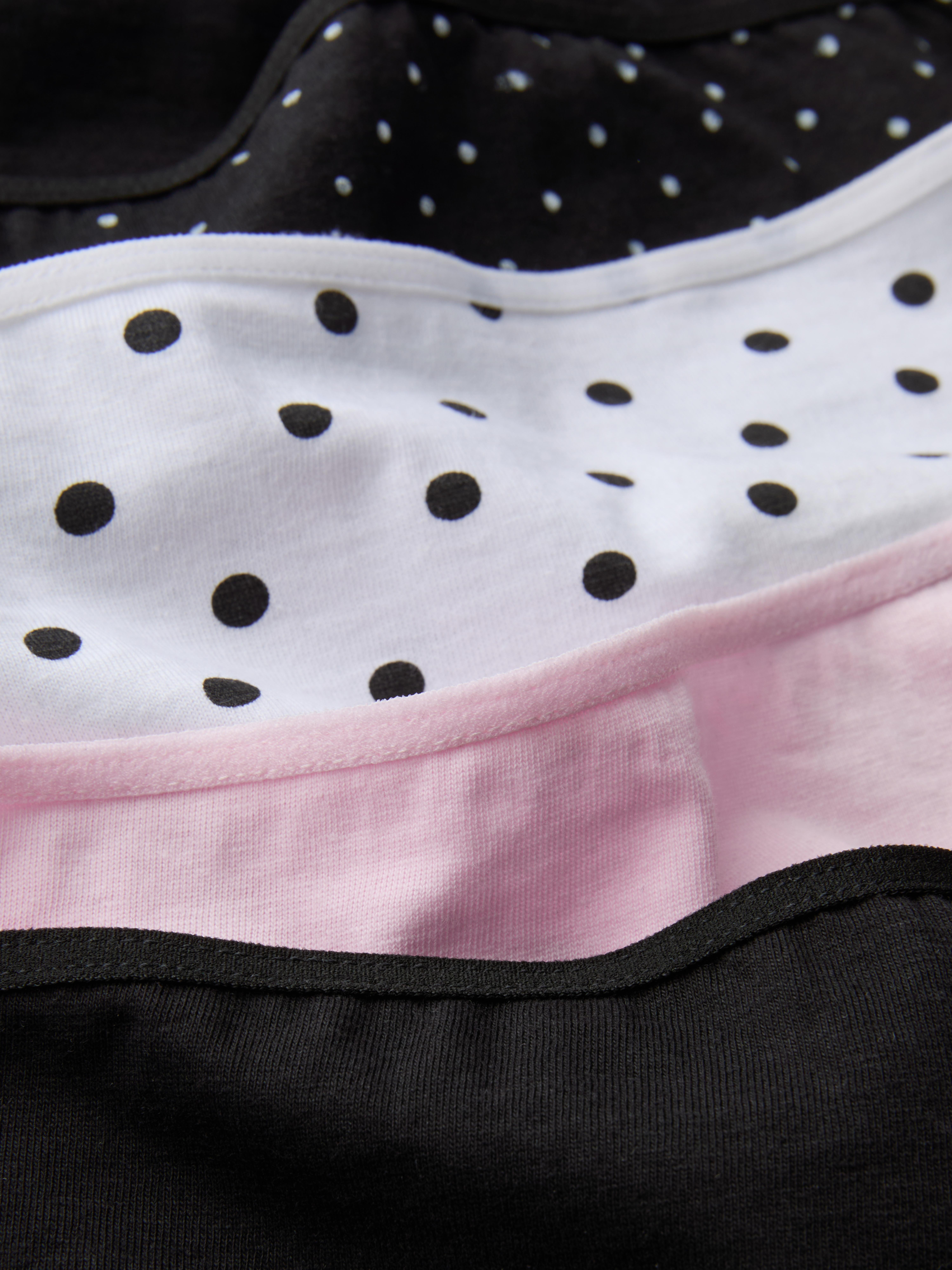 Baumwollslips mit hohem Bund, 4er-Pack