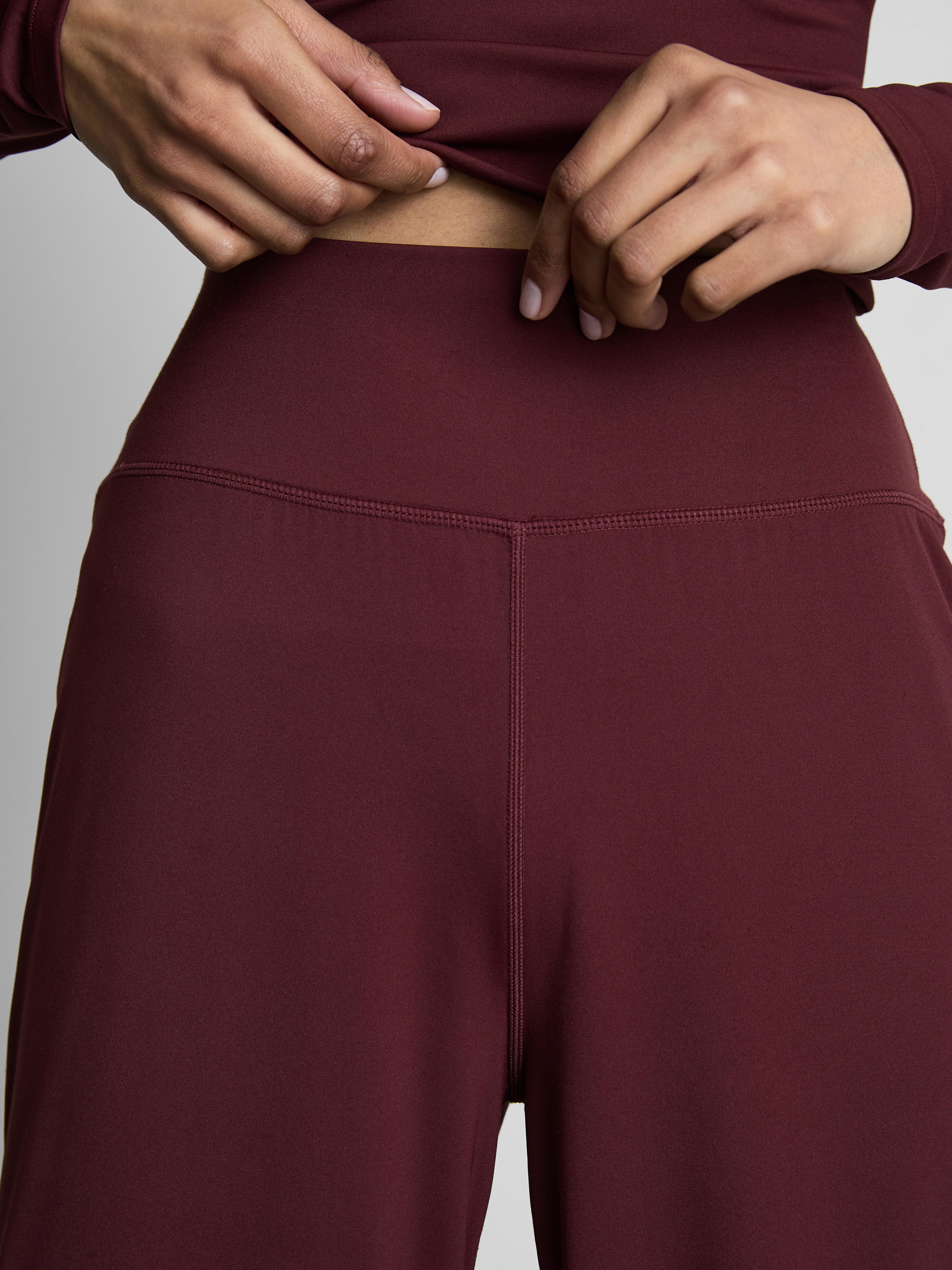 Women's Burgundy Buttery Soft Palazzo Activewear Pants