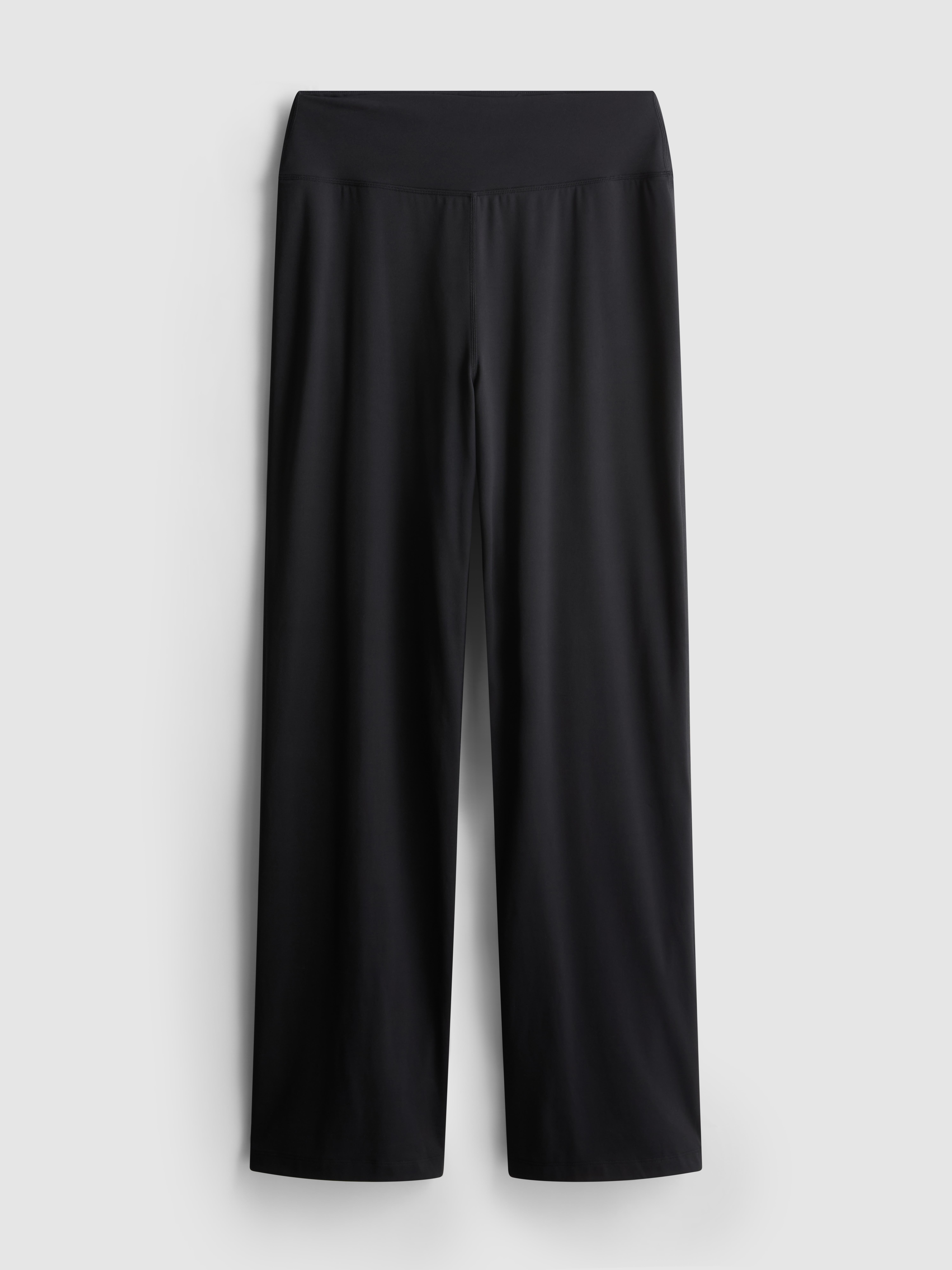 Women's Black Buttery Soft Palazzo Activewear Pants