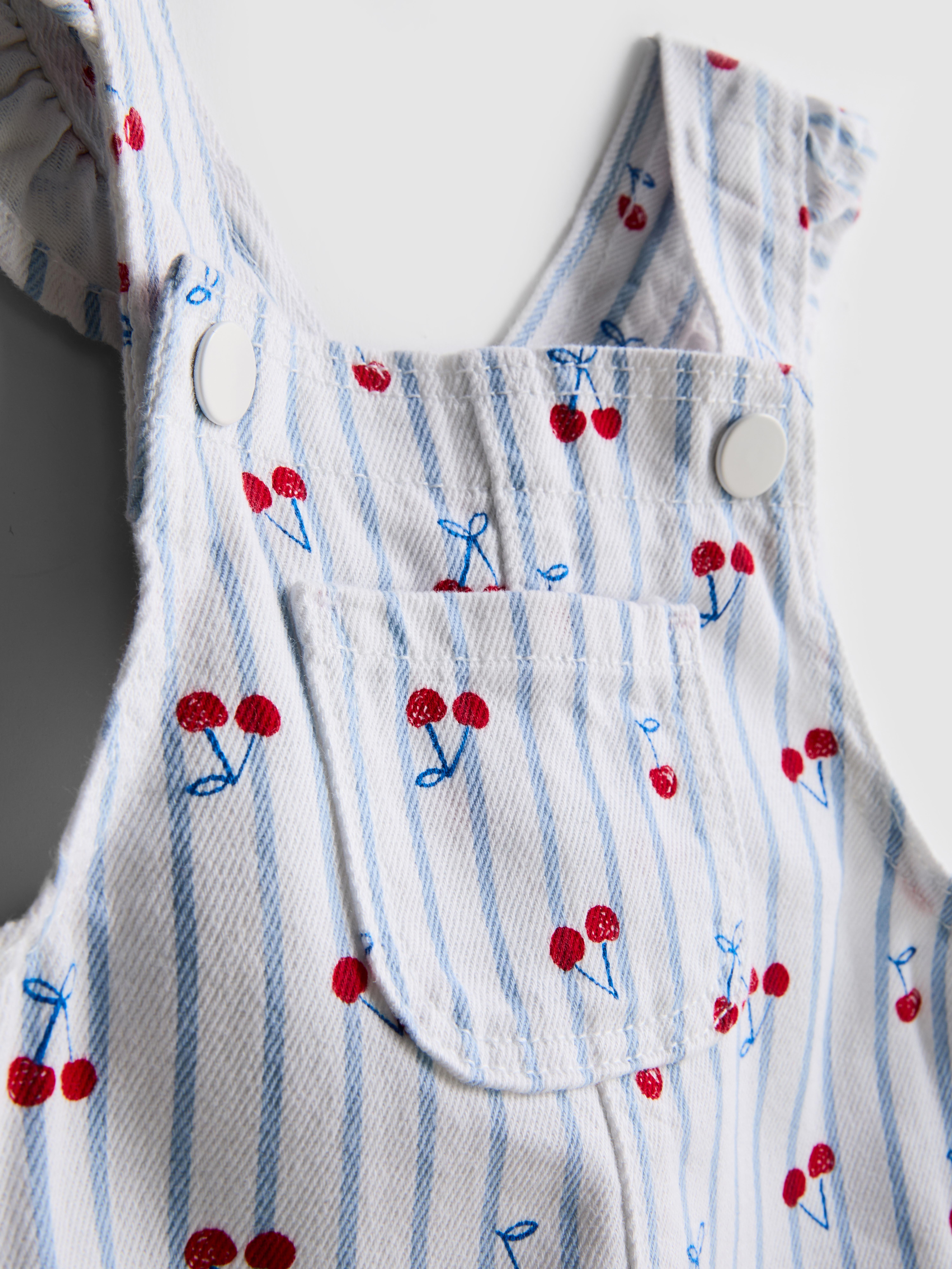 Baby Girls Blue 0-36mths | T-Shirt and Cherry Jumper Dress Set