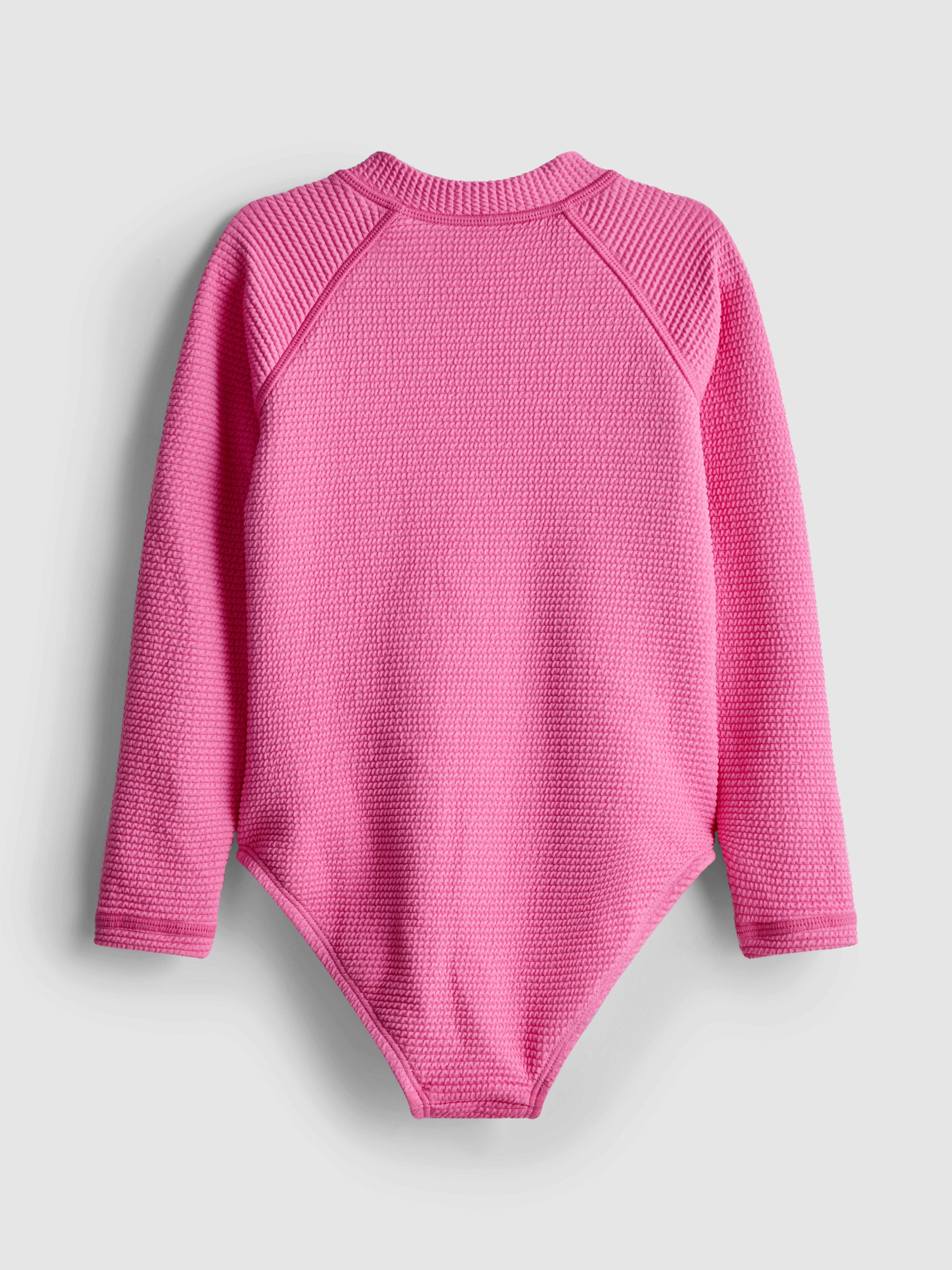 1.5-8yrs | Textured Long Sleeve Swimsuit