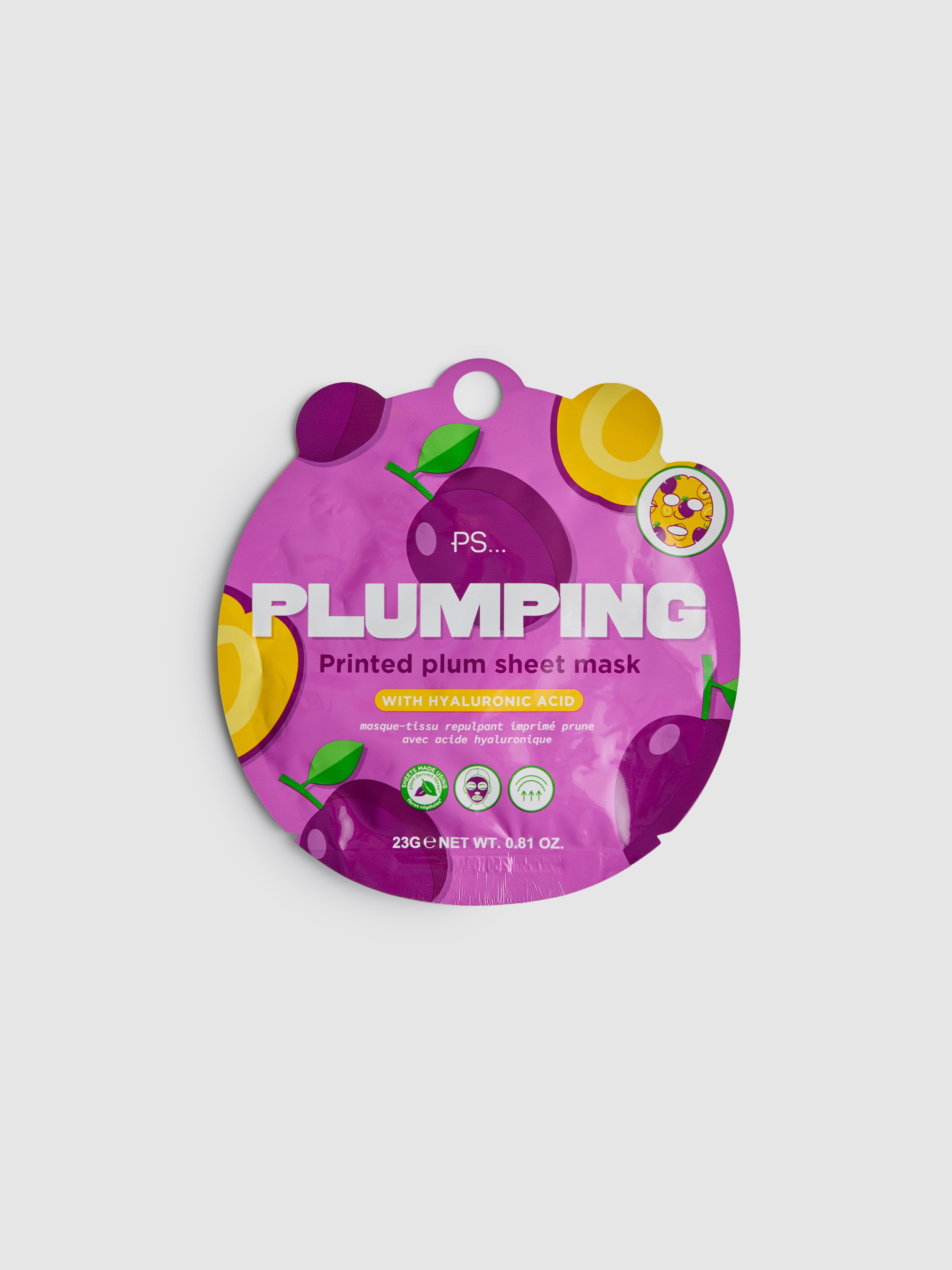 S... Plumping Plum Printed Sheet Mas