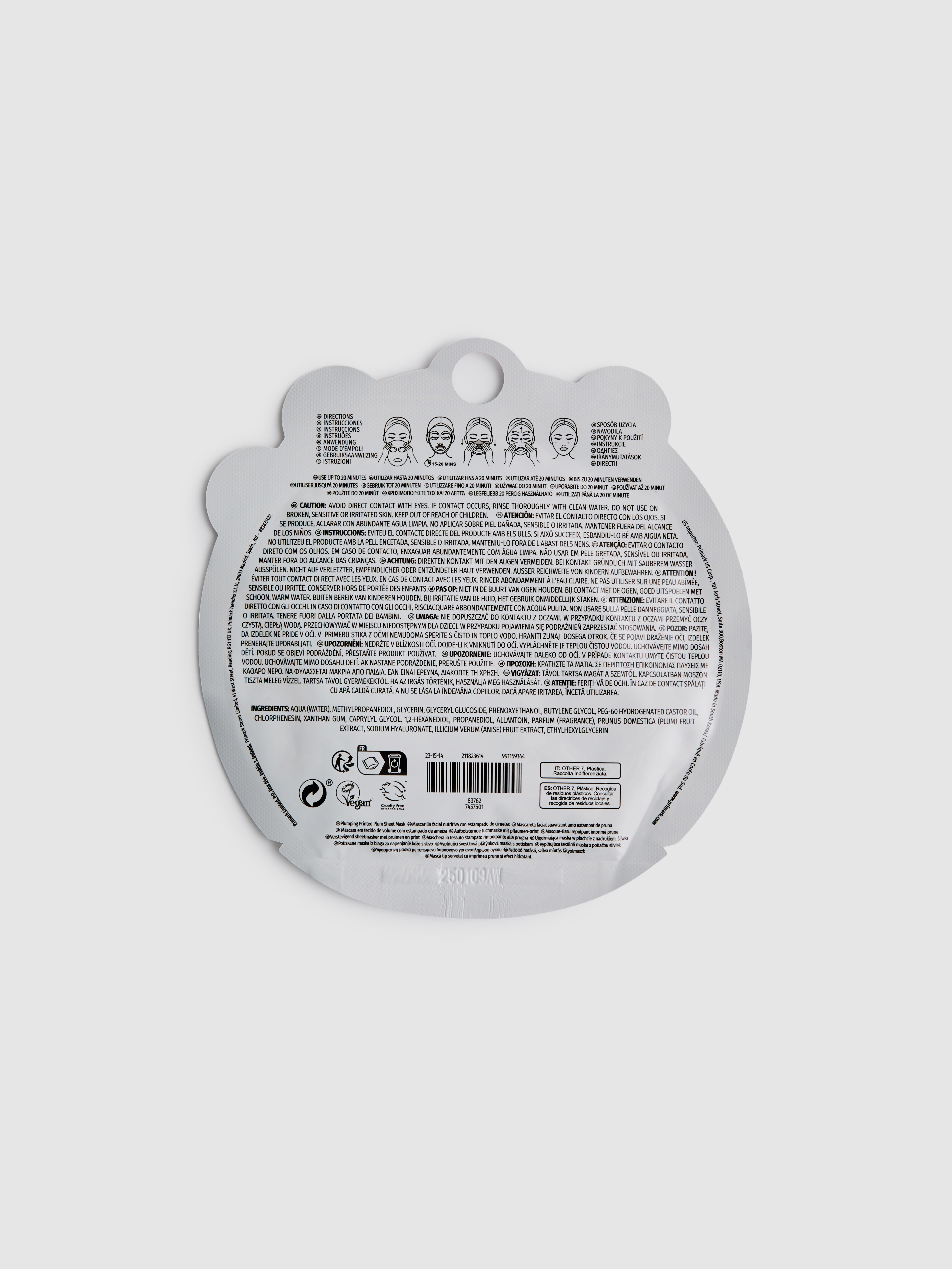 S... Plumping Plum Printed Sheet Mas