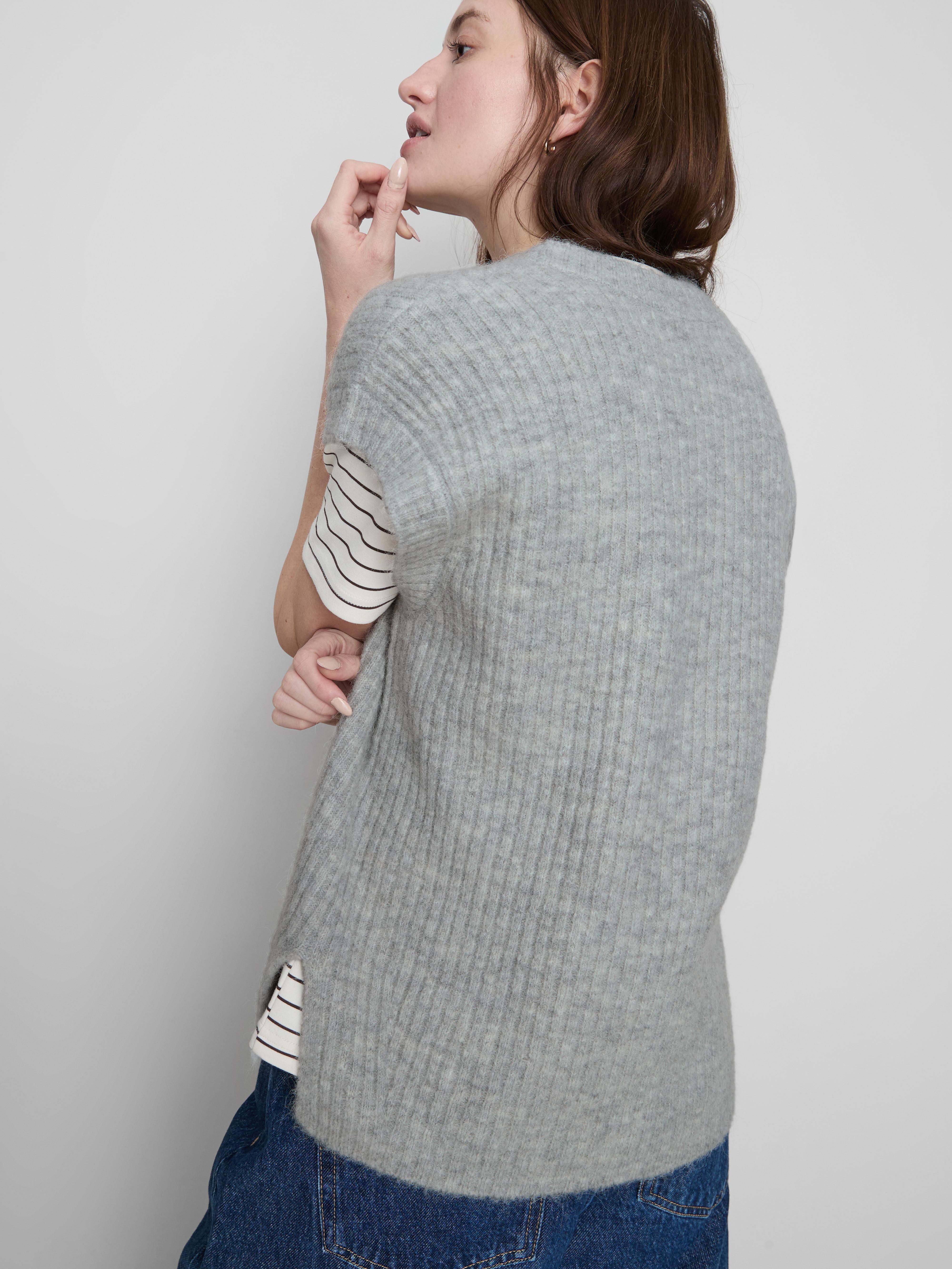 Women's Gray The Edit Wool Blend Vest