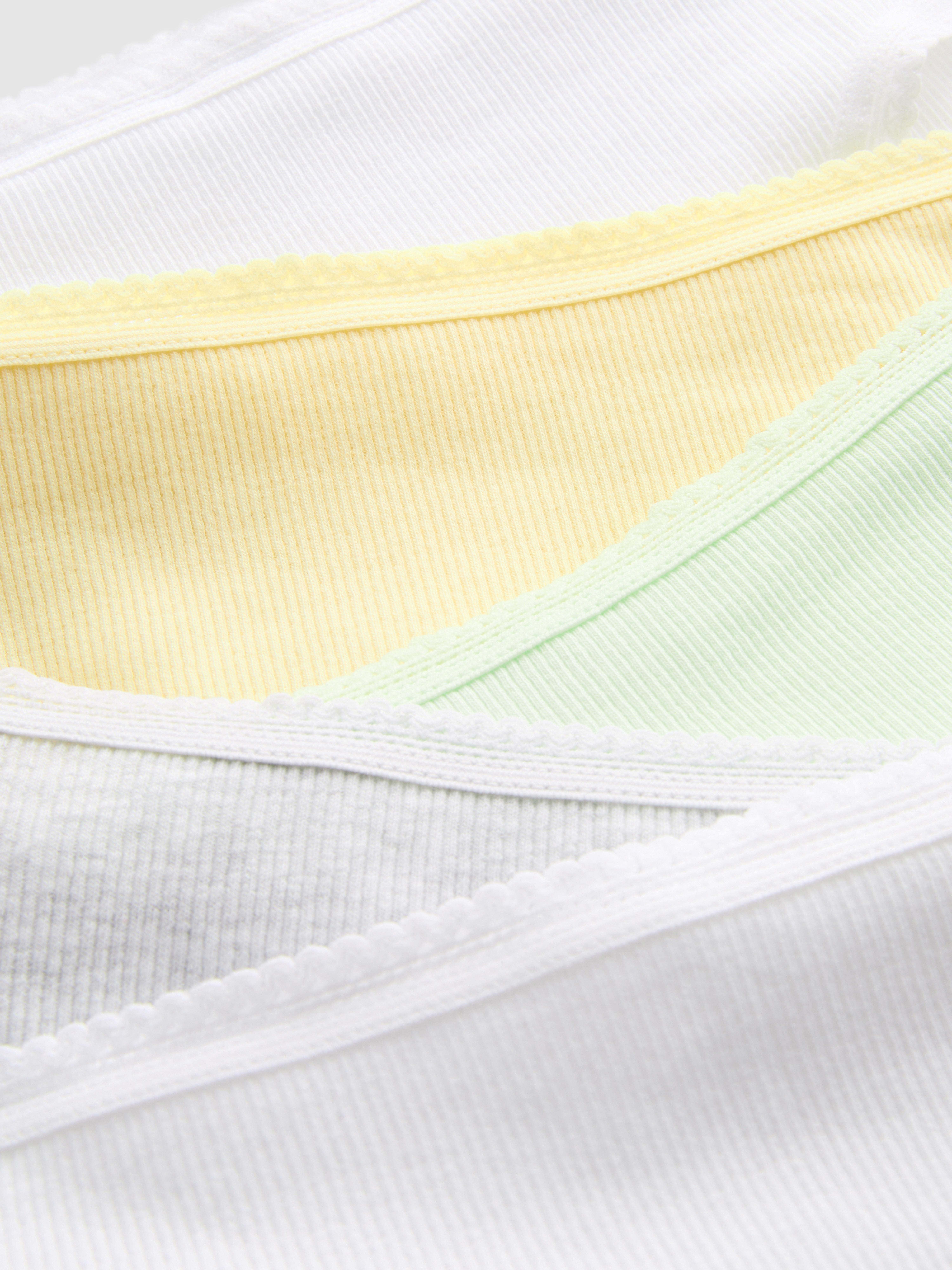 Gerippte Brazil-Slips mit hohem Baumwollanteil, 5er-Pack