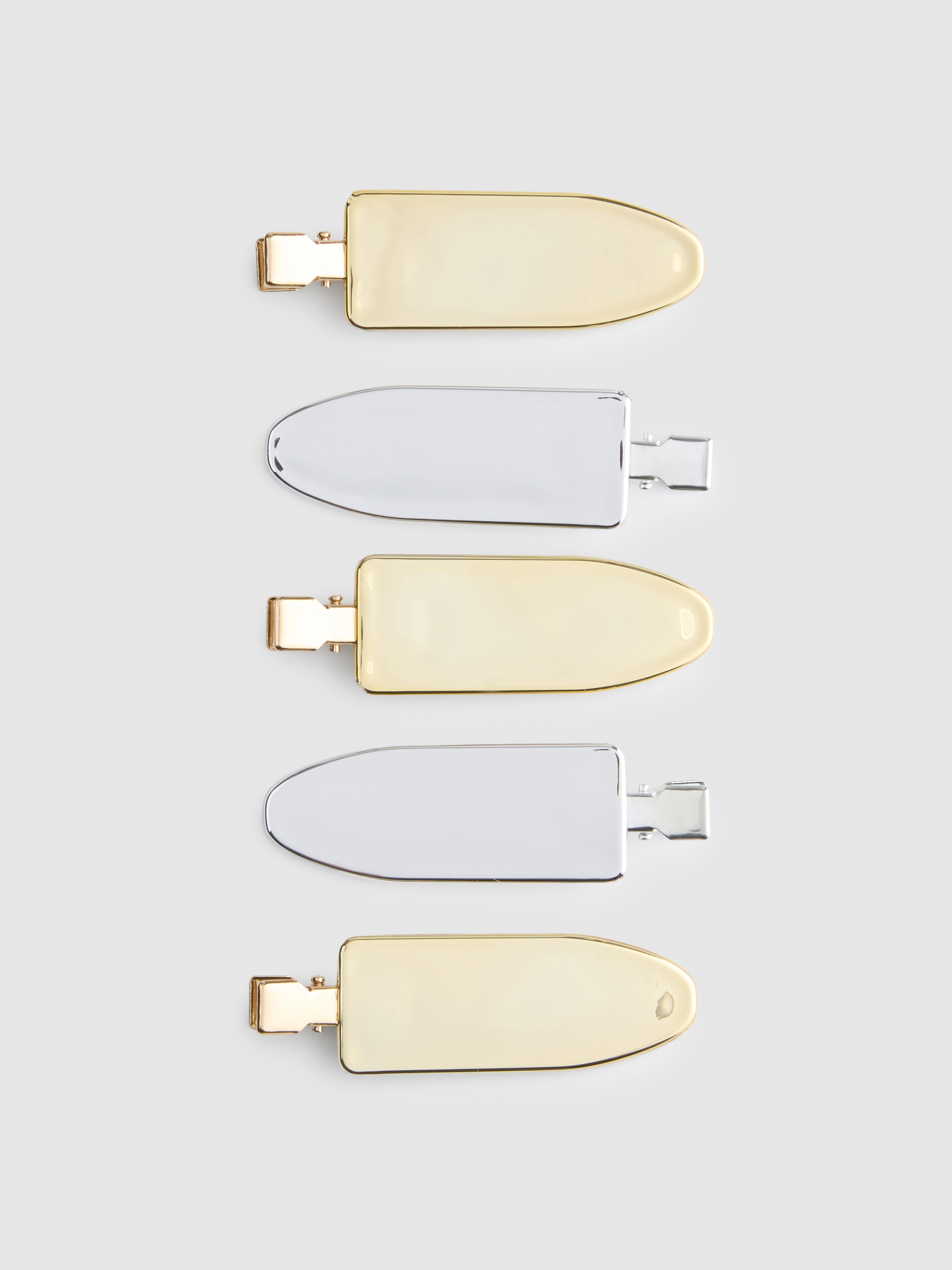 Lot de 5 barrettes extra-larges sans dents