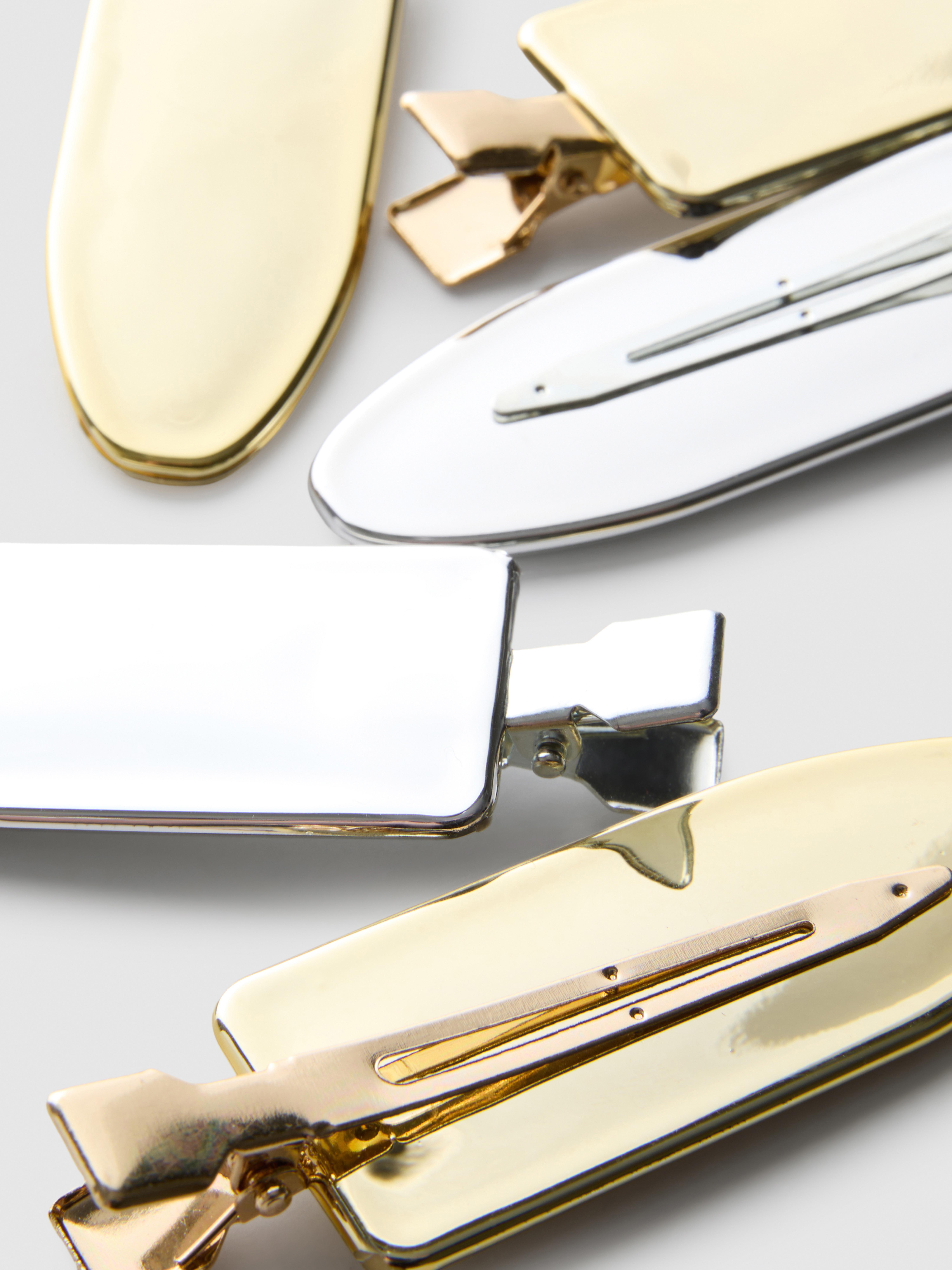 Lot de 5 barrettes extra-larges sans dents