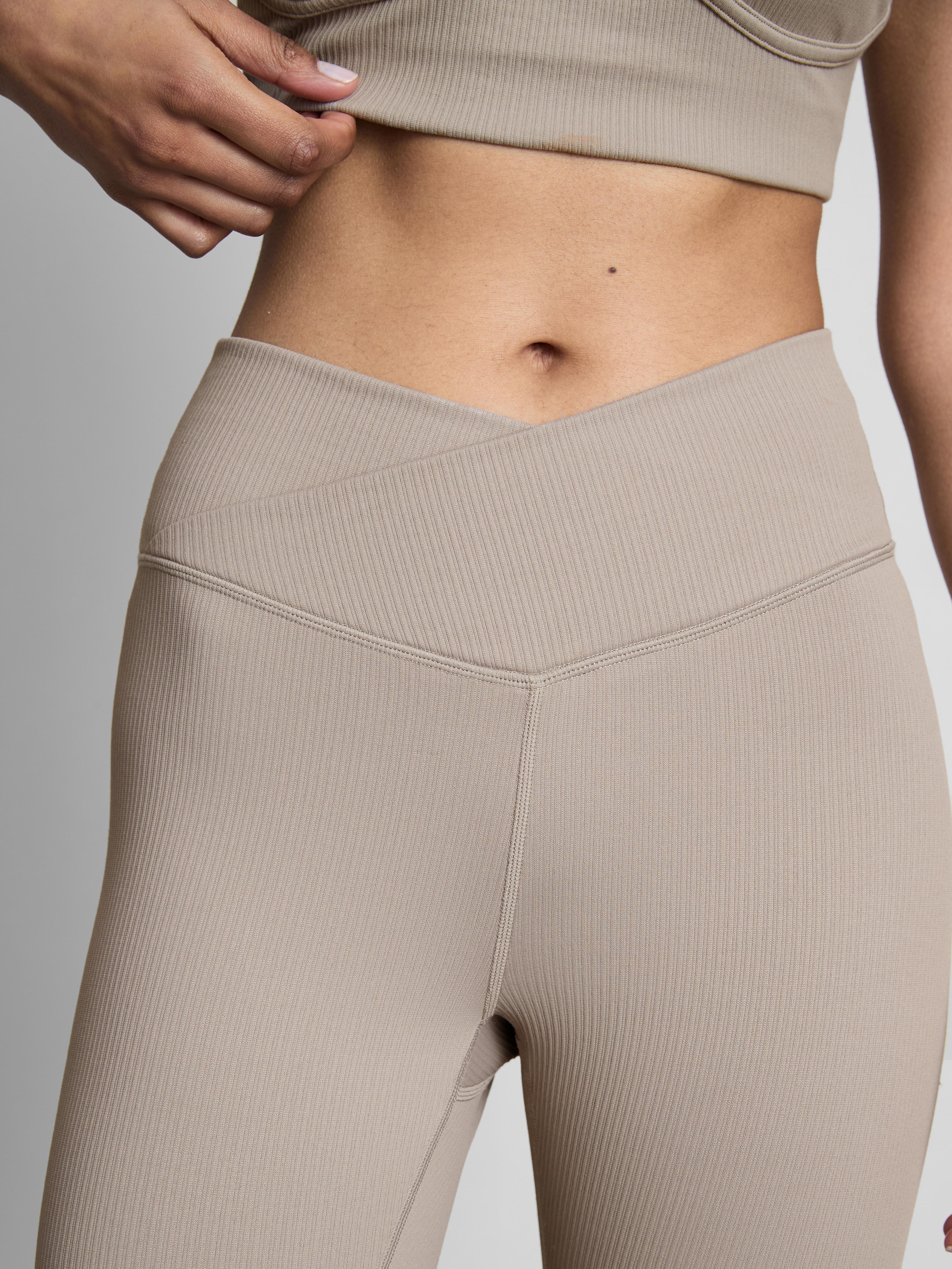 Legging de sport côtelé à taille haute