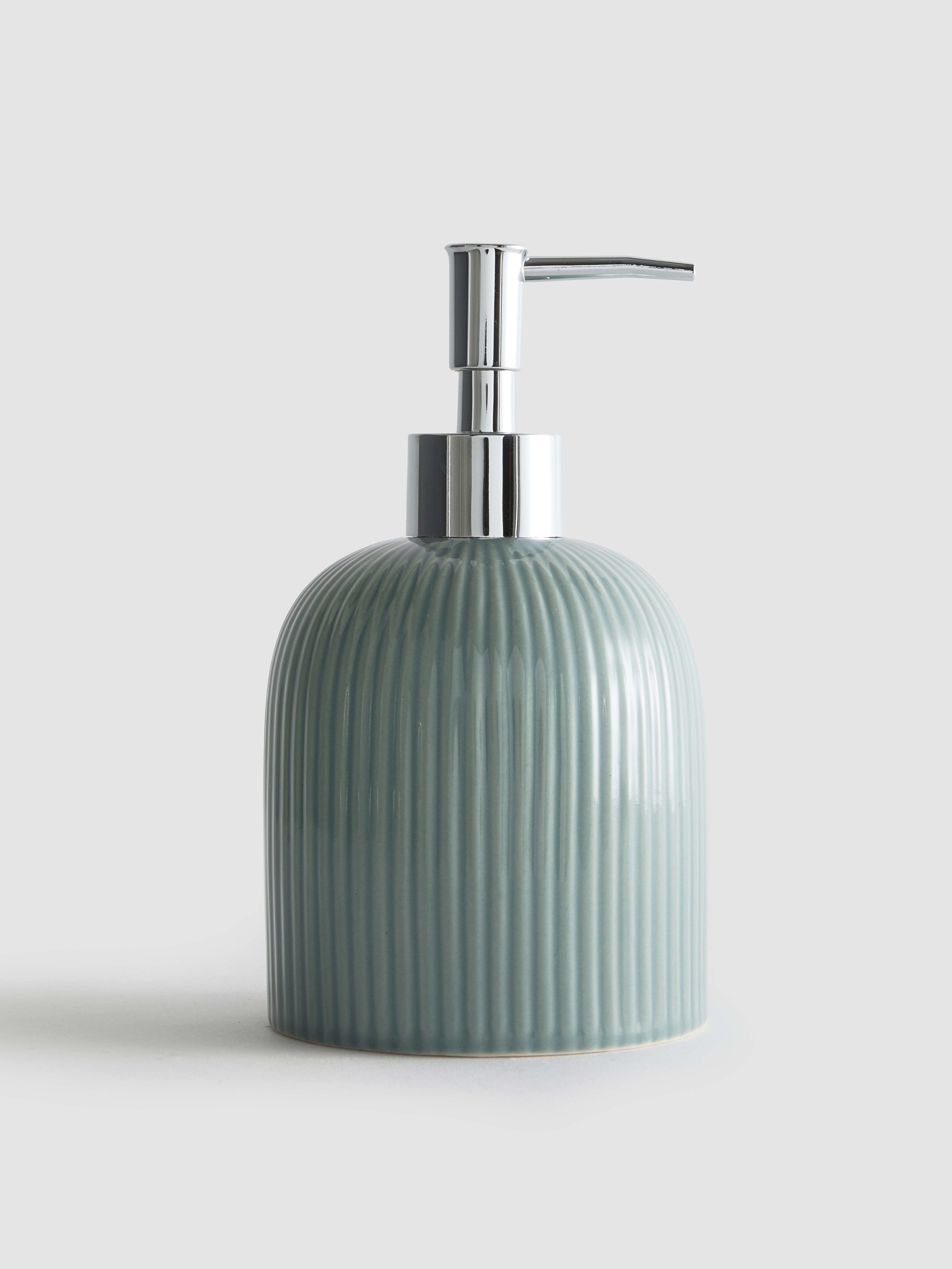 Dispensador de jabón estriado con esmalte reactivo