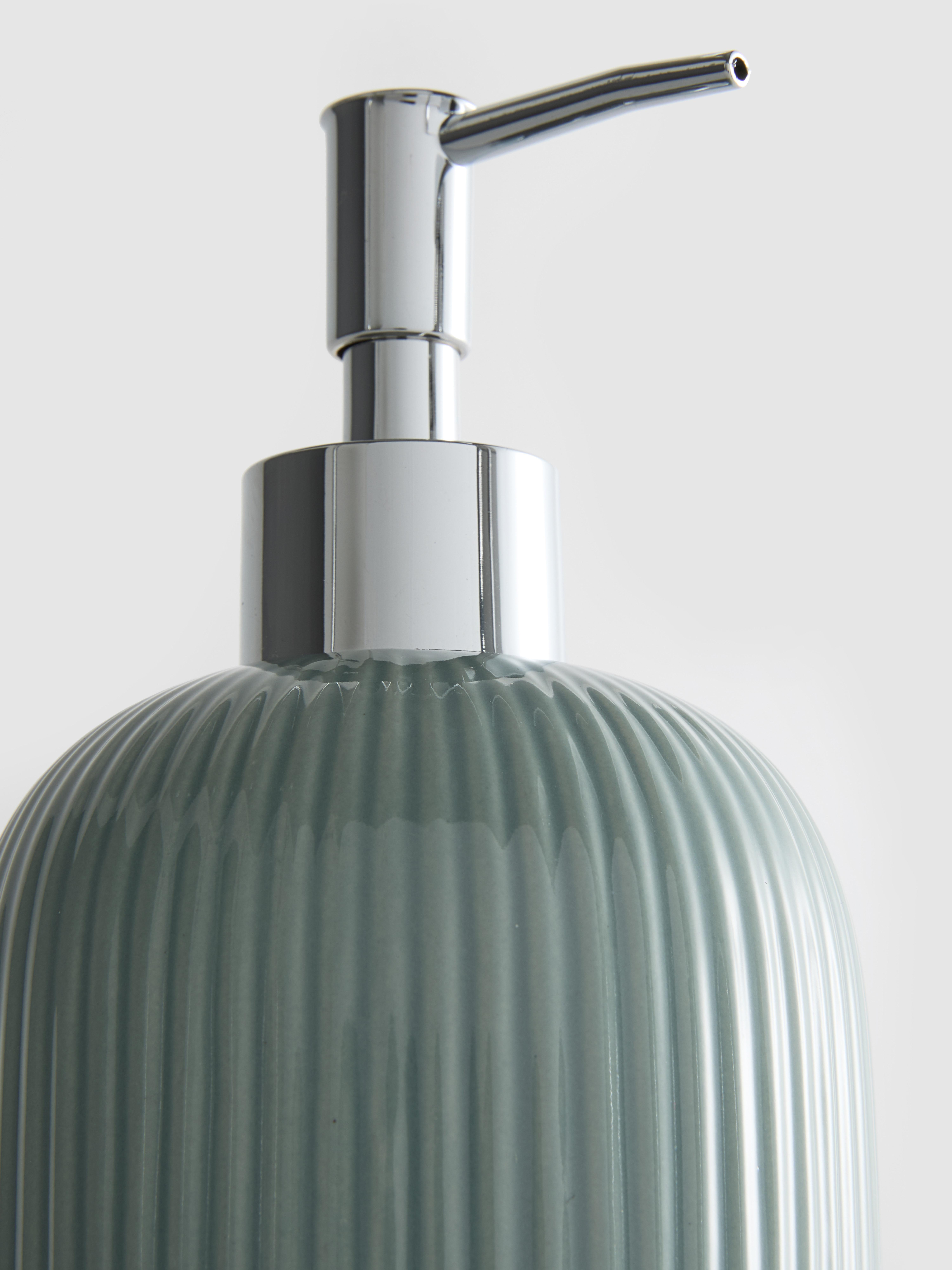 Doseador sabonete canelado vidrado reativo