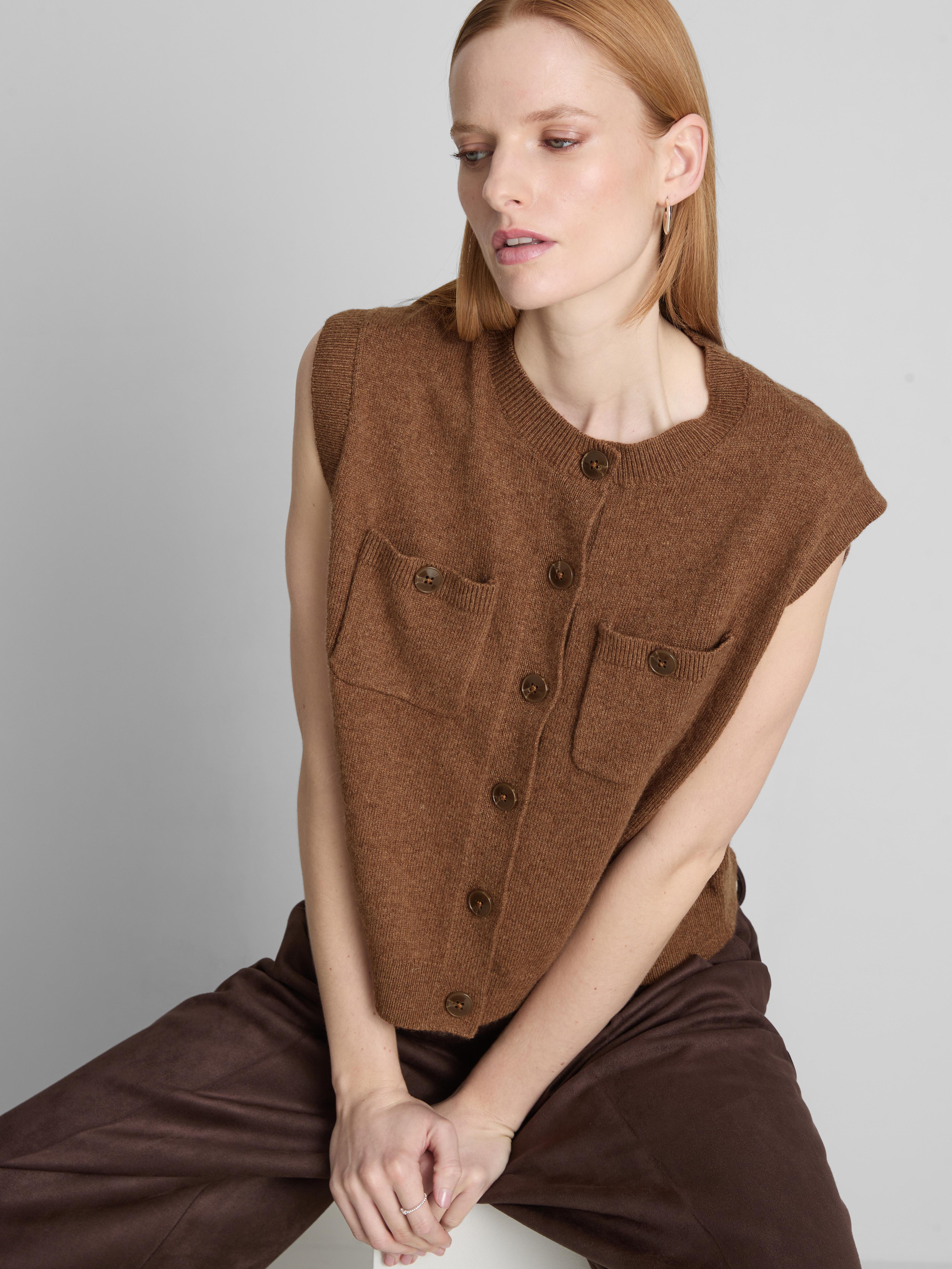 Colete malha detalhe botões The Edit