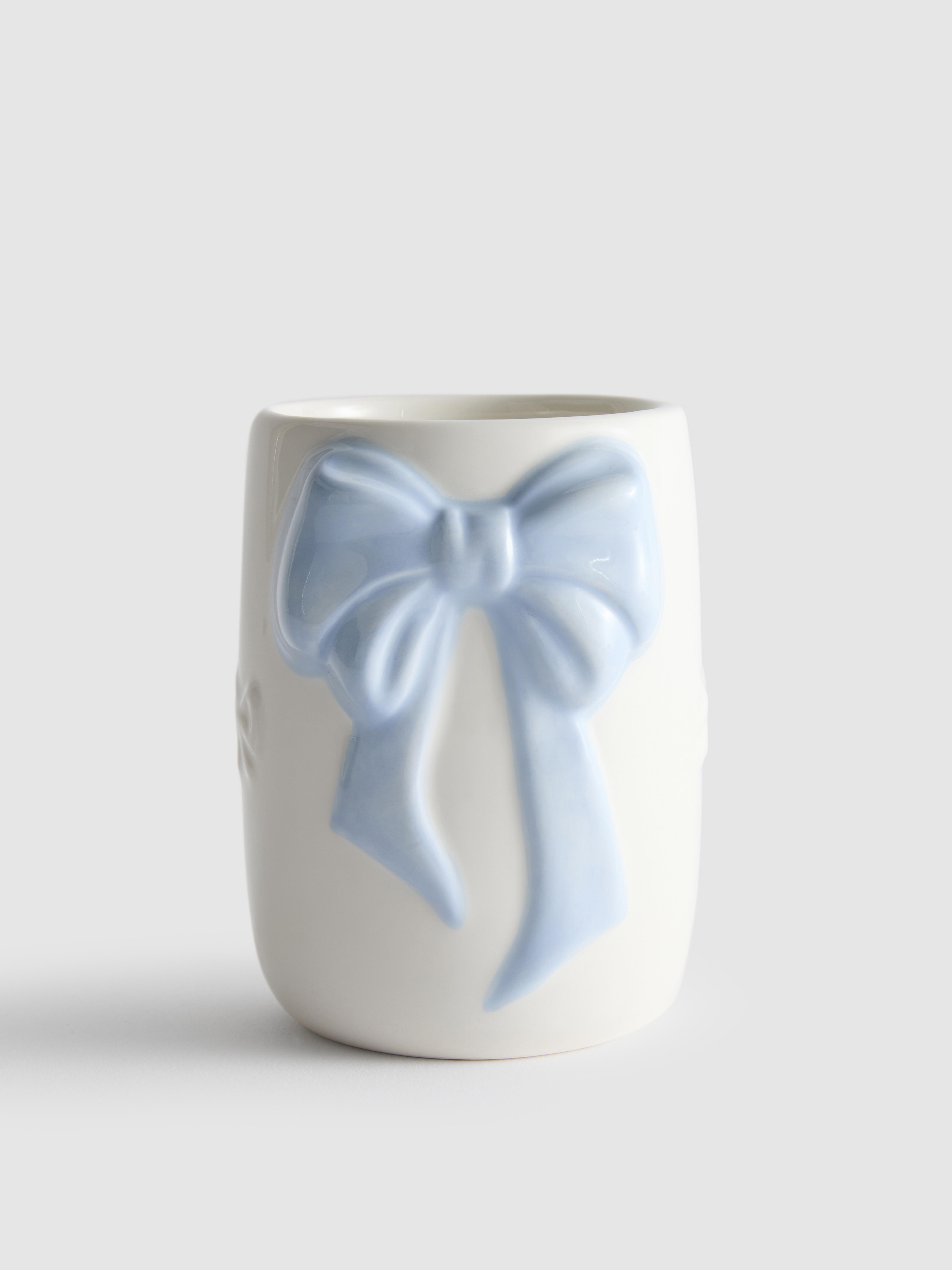 Bow Ceramic Bathroom Tumbler