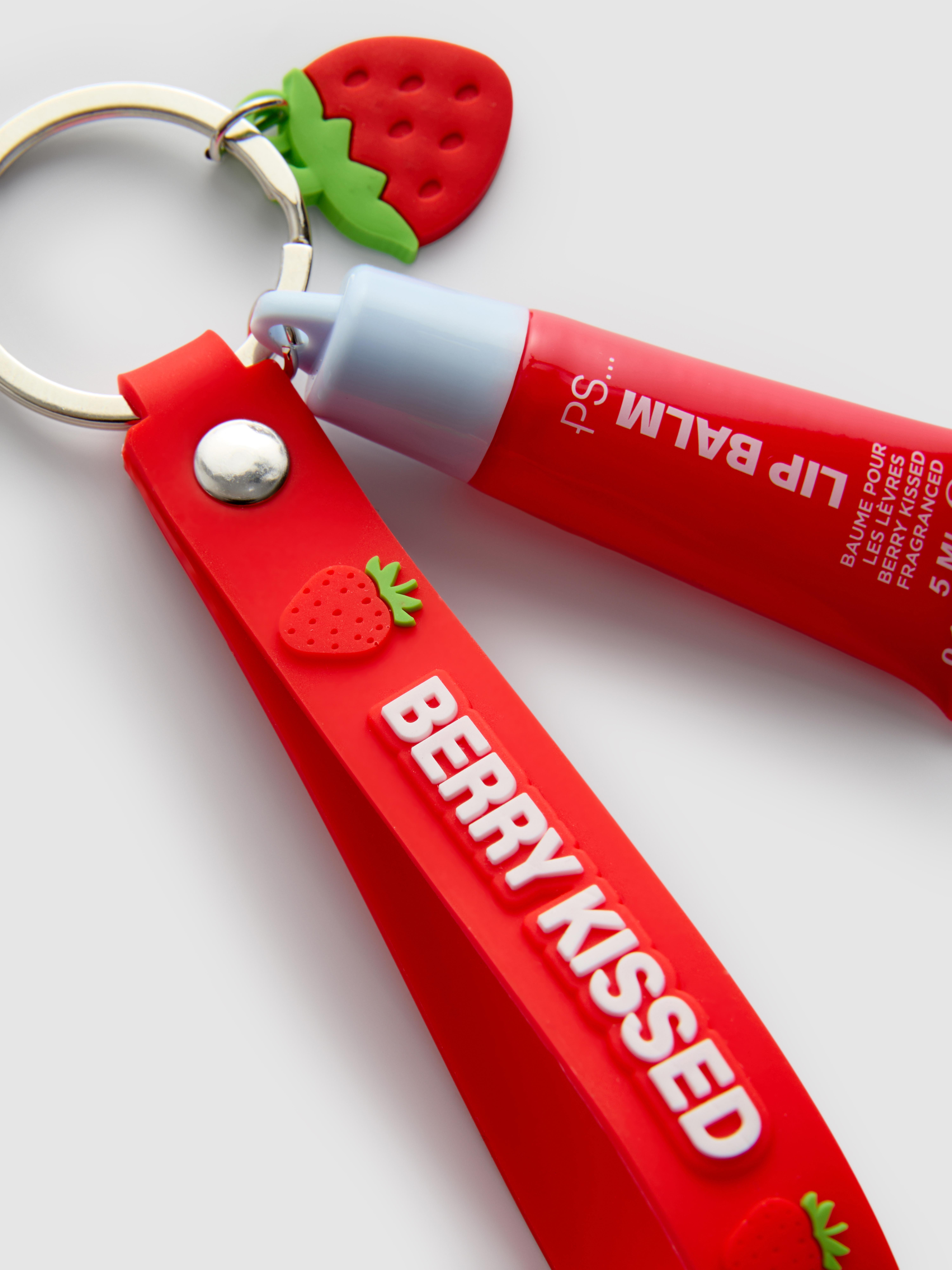 PS... Sleutelhanger met Berry Kissed-lippenbalsem