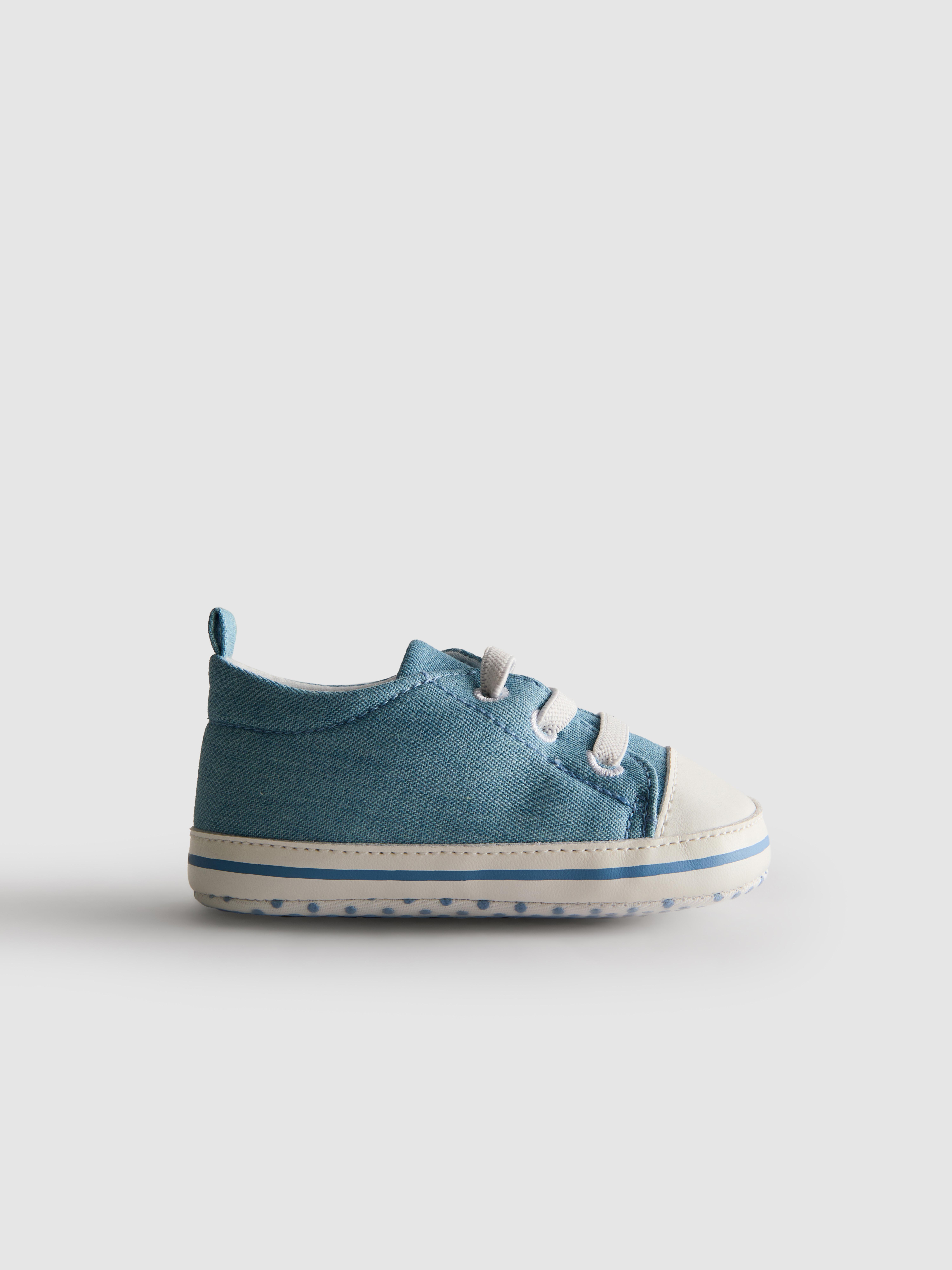 Baby Boys Light Blue Denim Low Tops