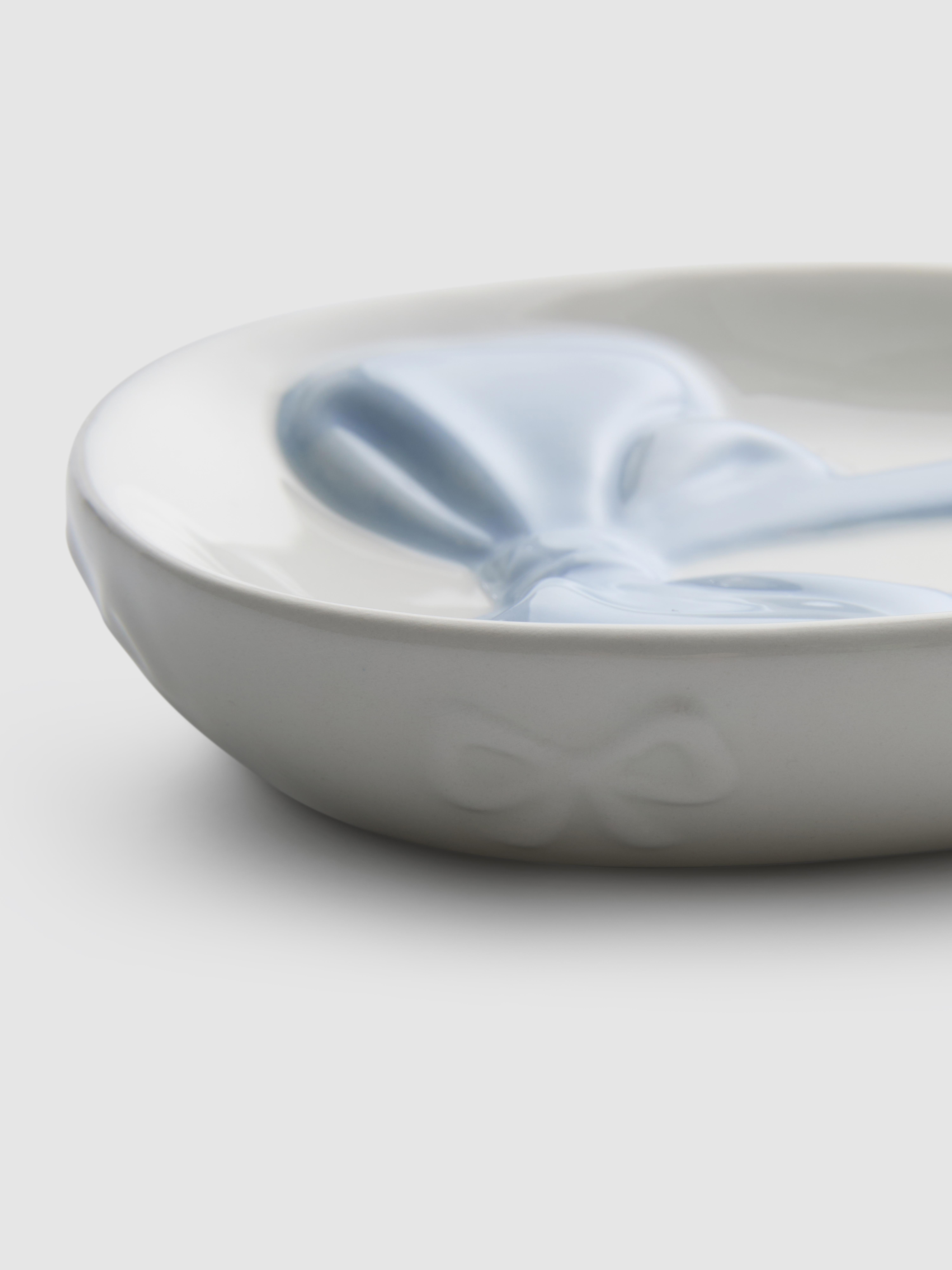 Keramisch zeepbakje met strik