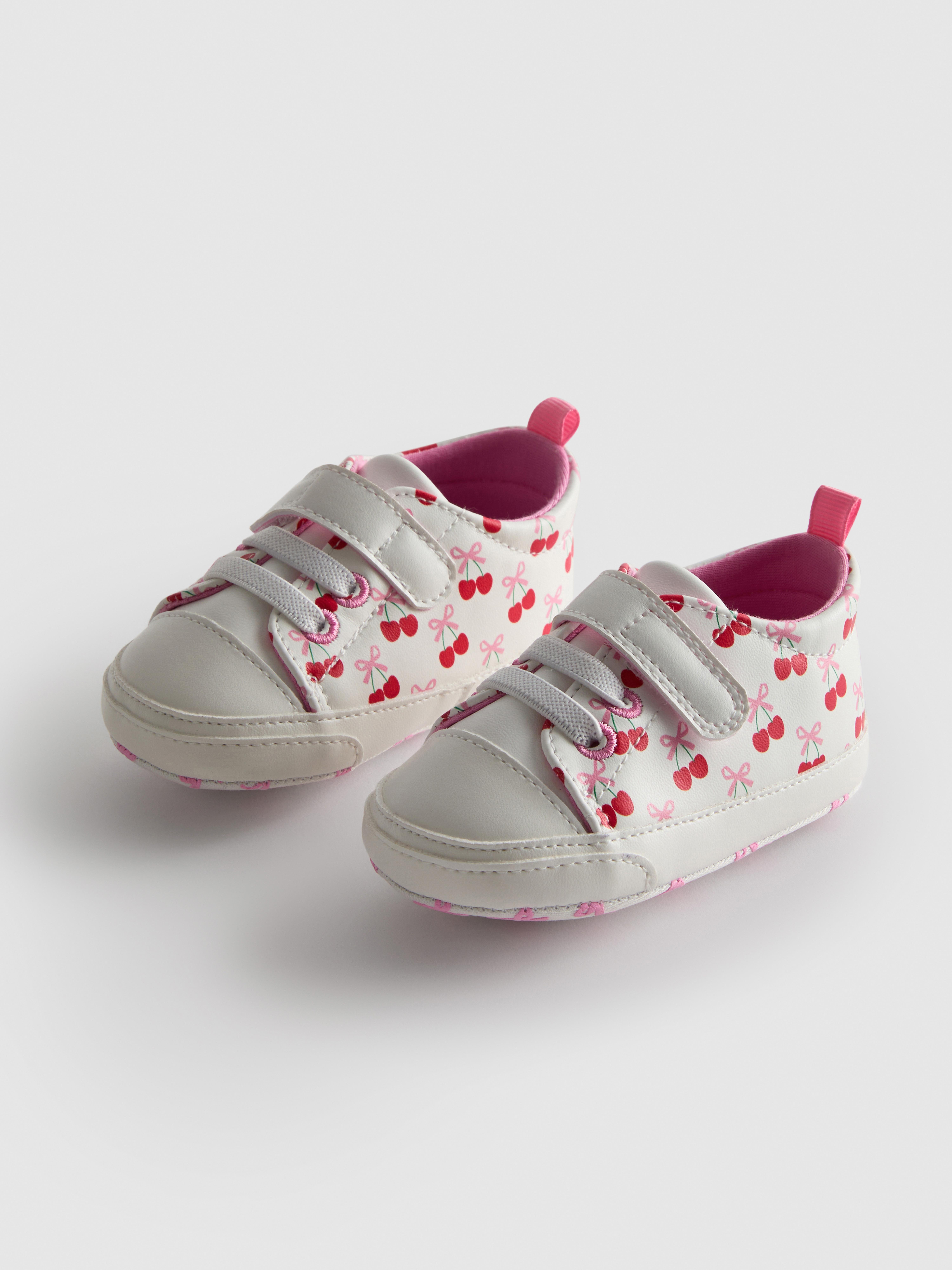 0-18mths | Cherry Print Newborn Sneakers
