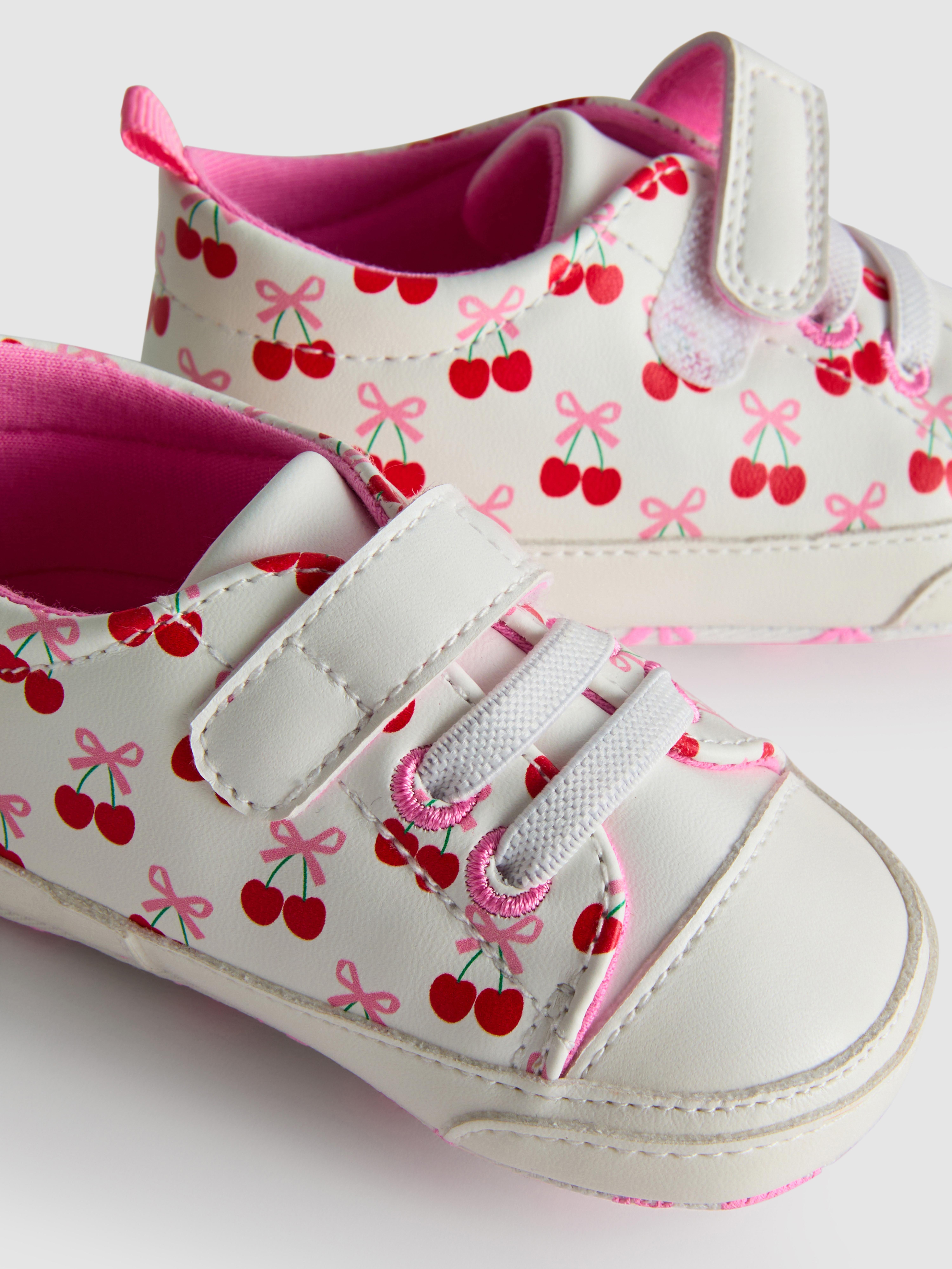 0-18mths | Cherry Print Newborn Sneakers