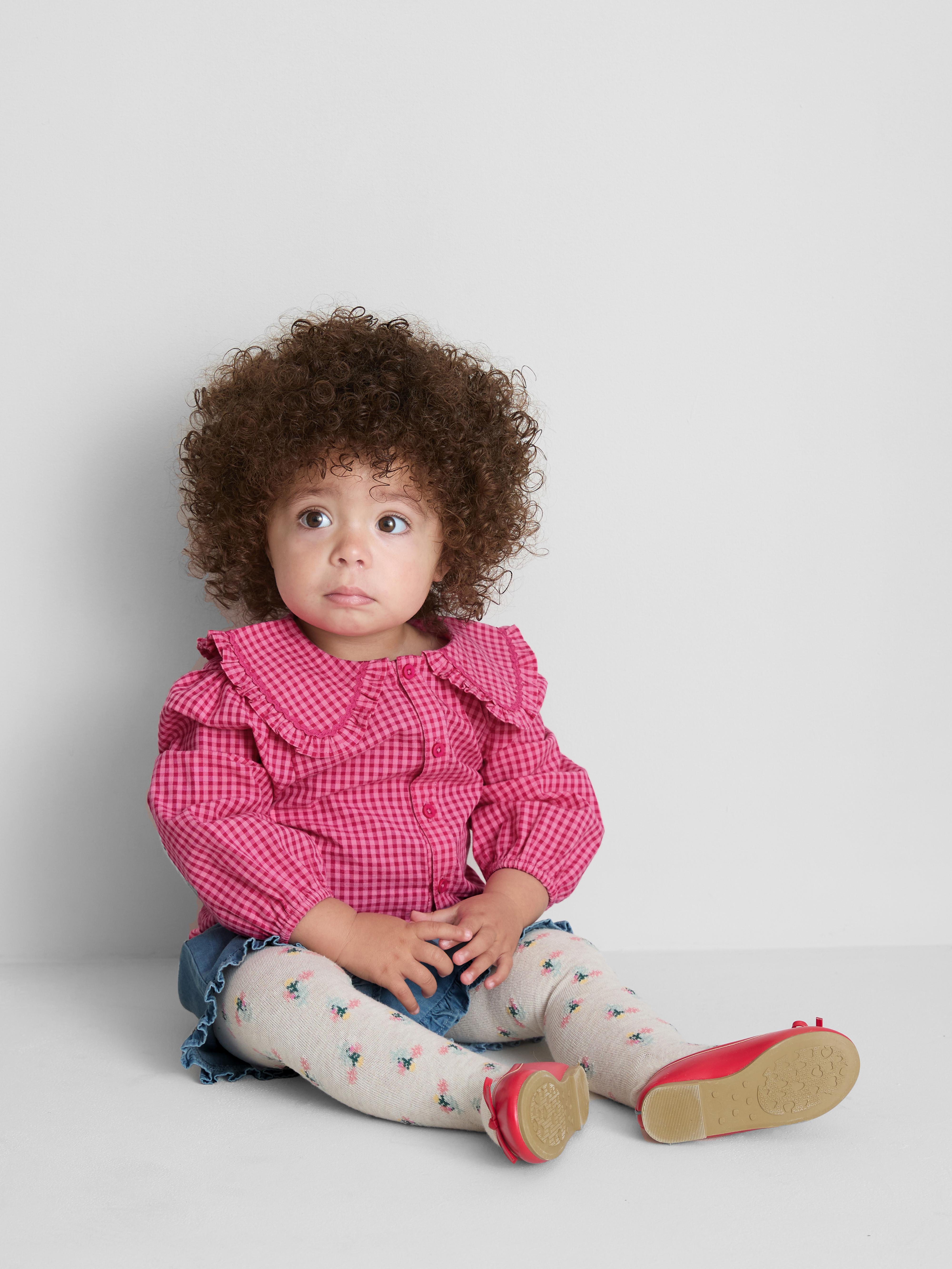 Baby Girls Hot Pink 0-36mths | Collared Blouse and Ruffle Shorts Set