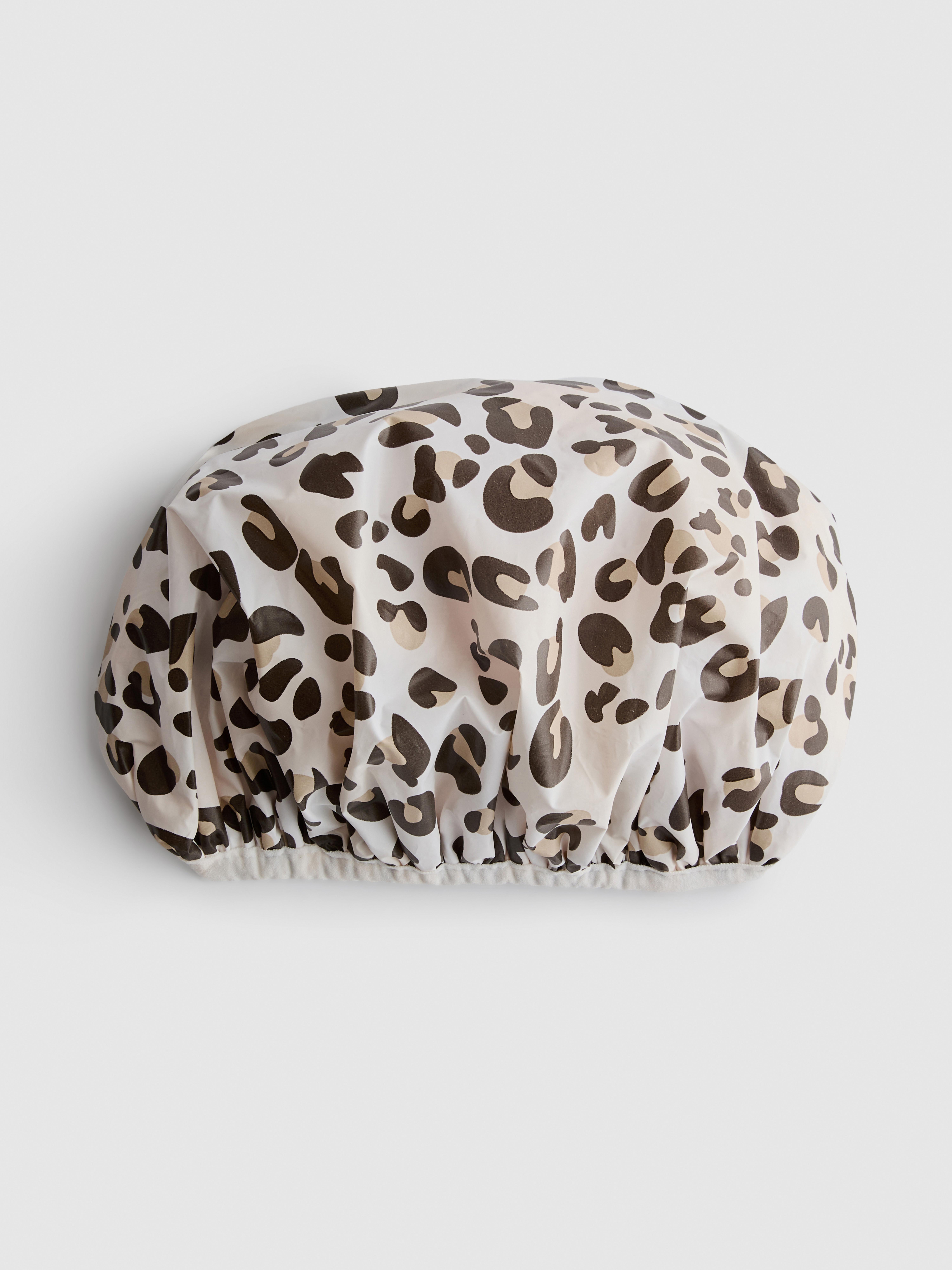 Sprchovacia čiapka s leopardím vzorom