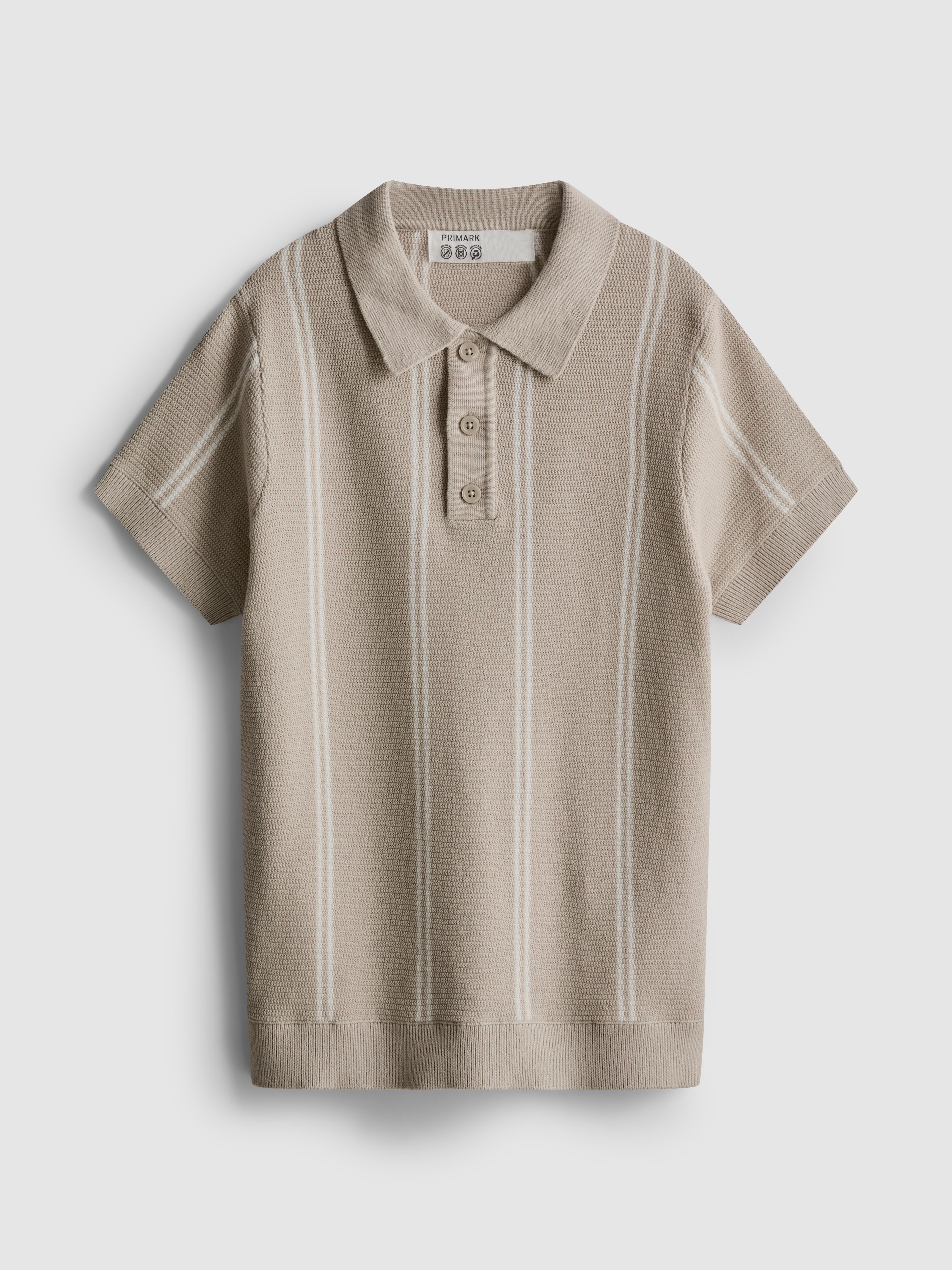 7-14yrs | Stripe Knit Polo Shirt