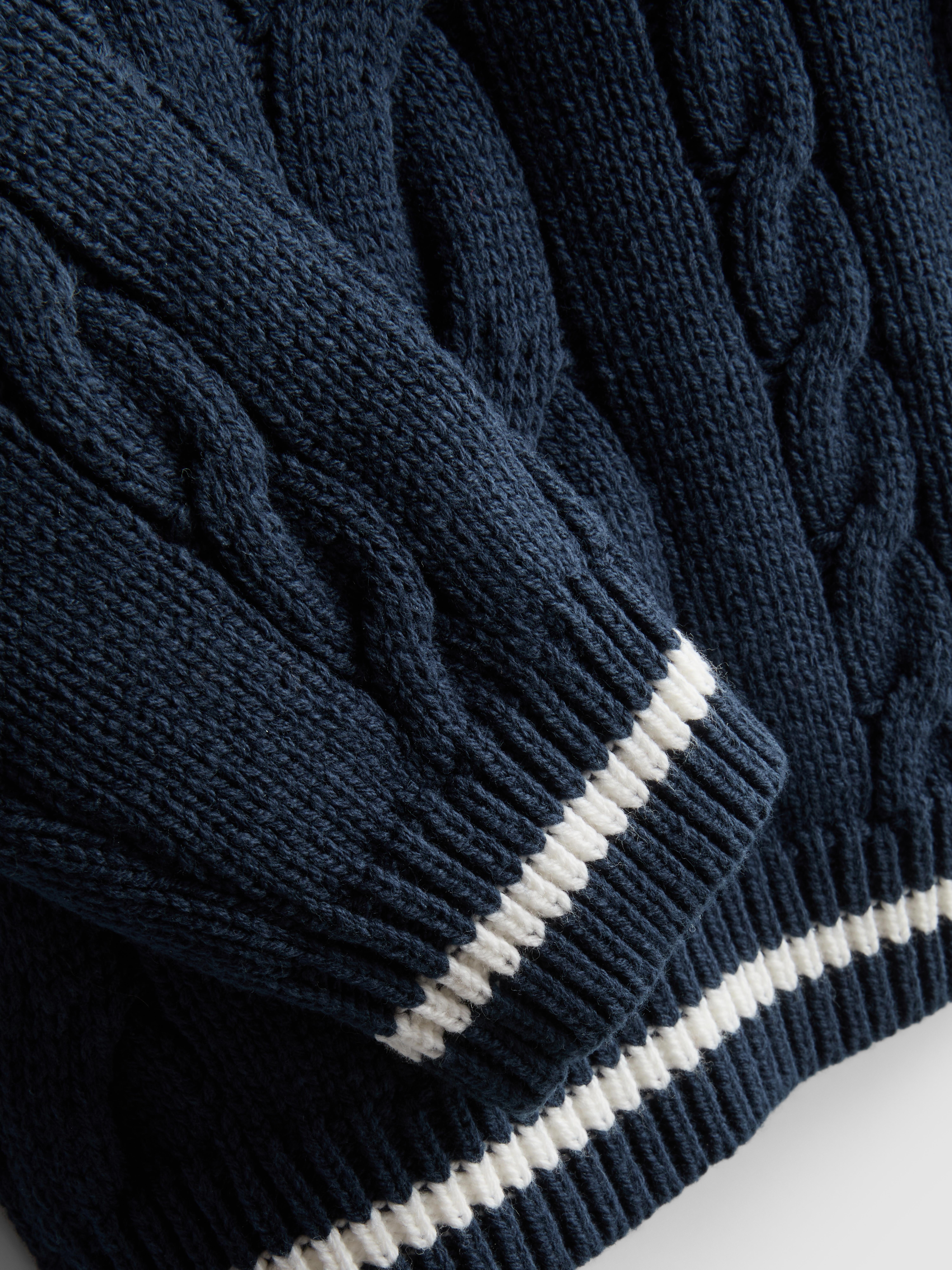 Girls Navy 7-15yrs | Collared Half-Zip Sweate