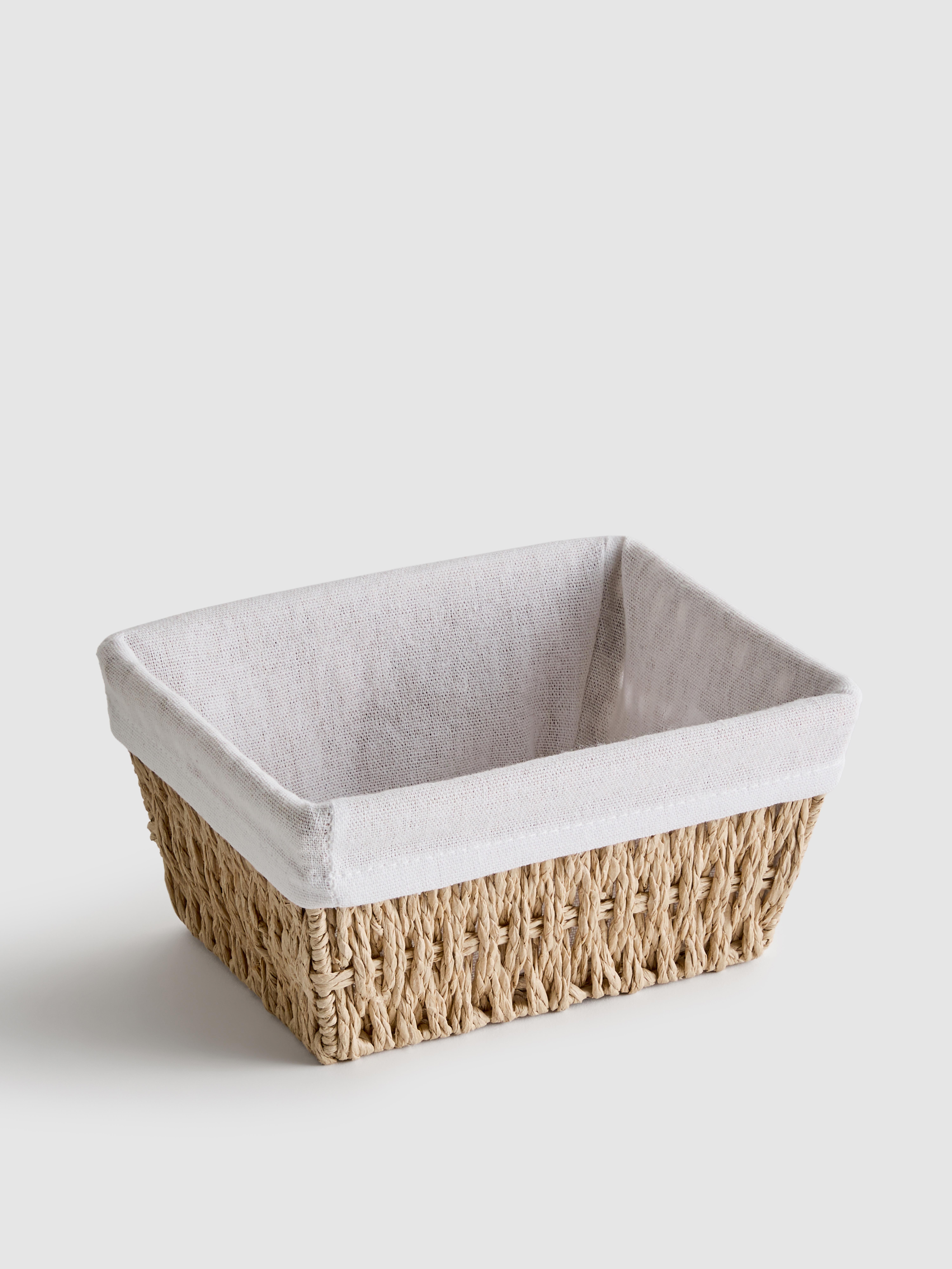 Mini panier de rangement doublé en corde