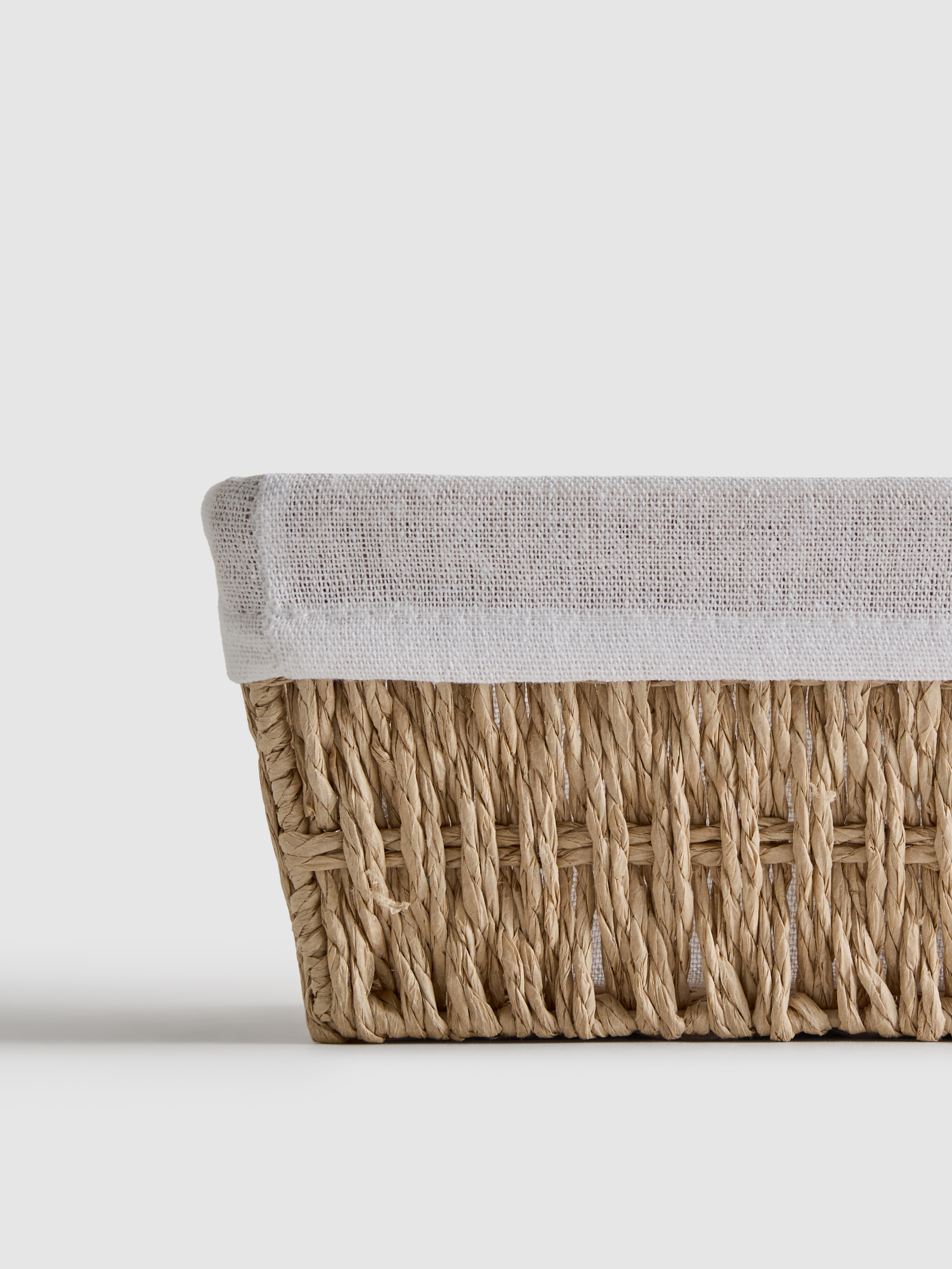Mini panier de rangement doublé en corde